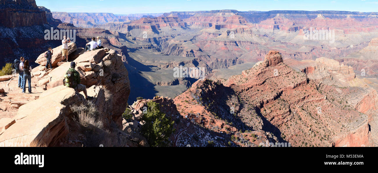 South Kaibab Trail Ooh Aah Point Grand Canyon s. Stockfoto