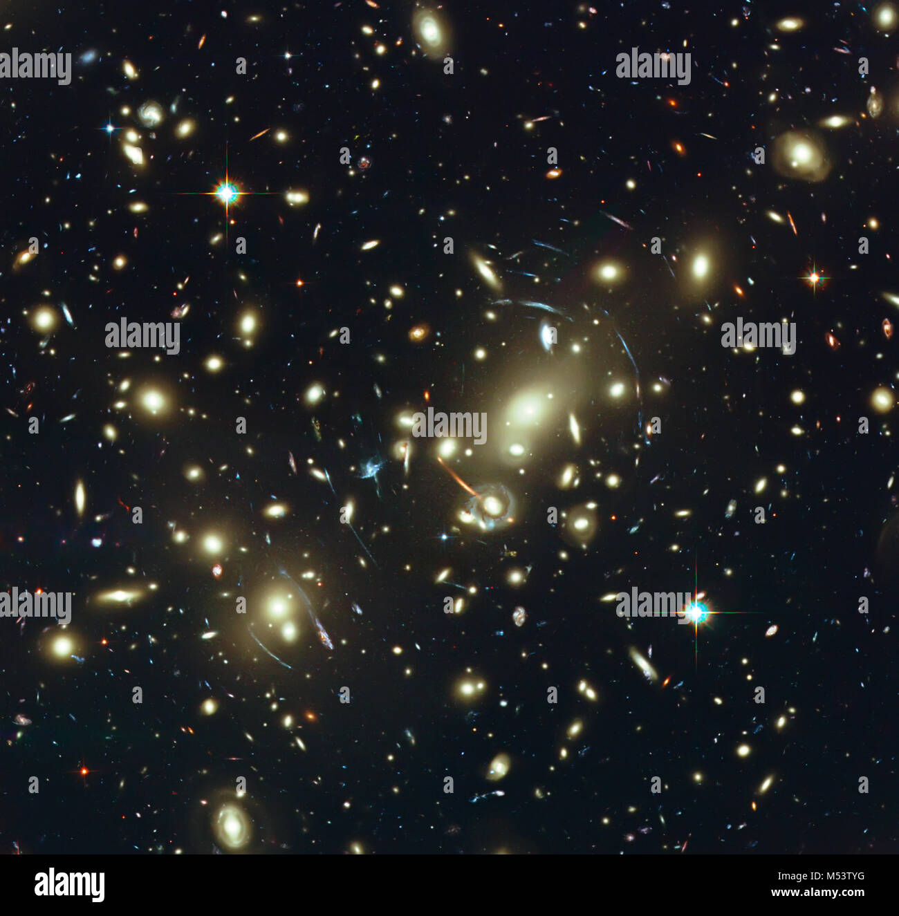 Ferne Galaxien, Abell 2218. Elemente dieses Bild von der NASA eingerichtet. Retuschierte Bild. Stockfoto