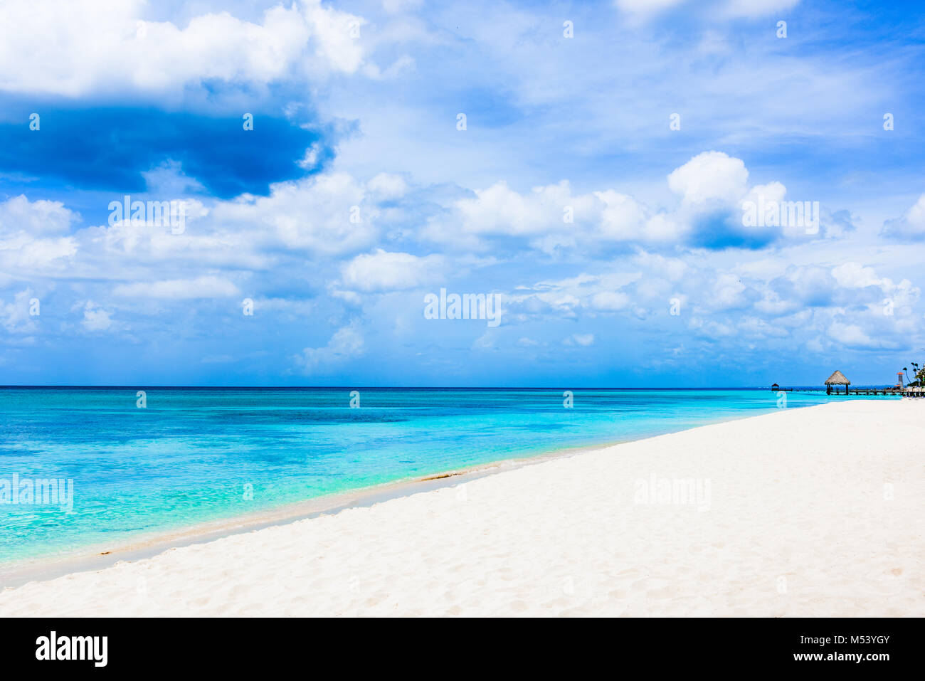 Sandigen Strand der Karibik Stockfoto