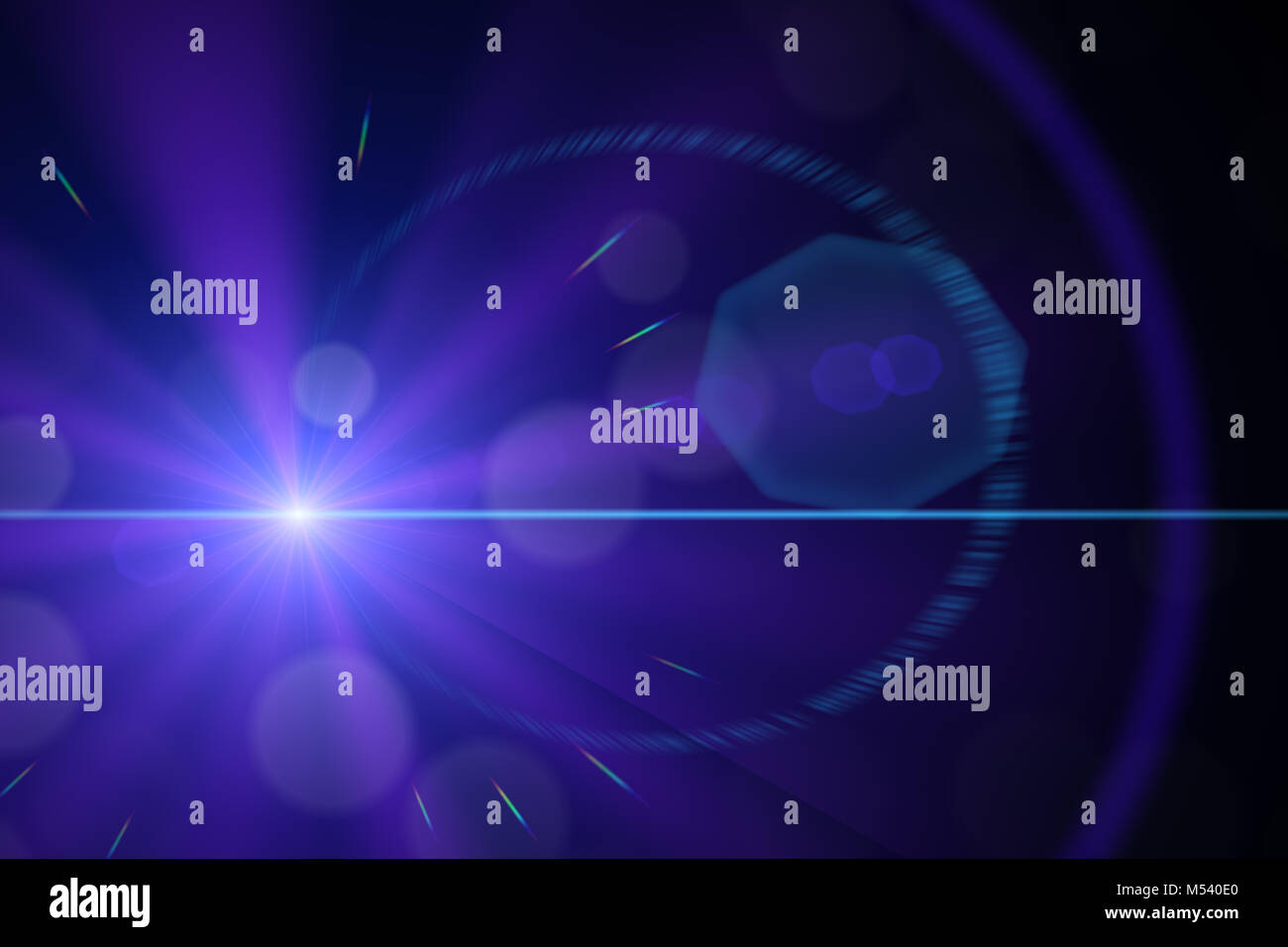 Blue Sun in der Deep Space Stockfoto