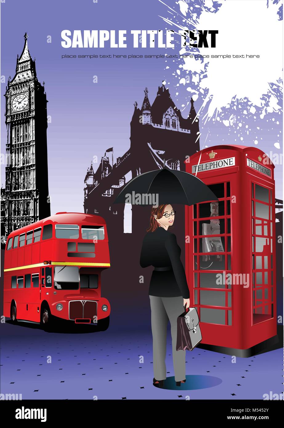 London Bilder Hintergrund. Vektor-illustration Stock Vektor