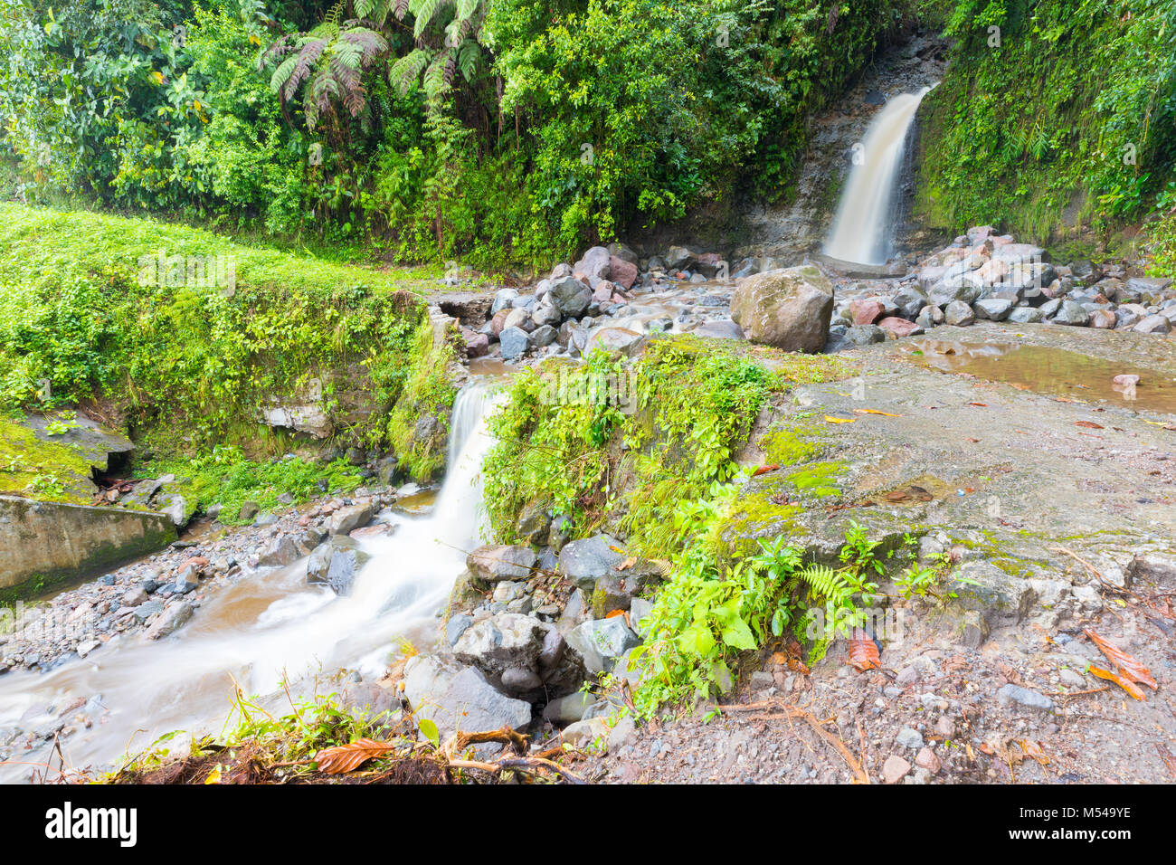 Wasserfälle Rio auf der Volcan Baru trail CHIRIQUI PANAMA Stockfoto
