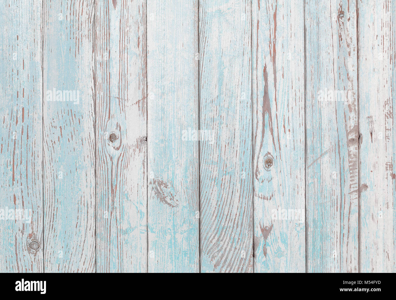 Blau und Weiß altes Holz Textur Hintergrund Stockfoto