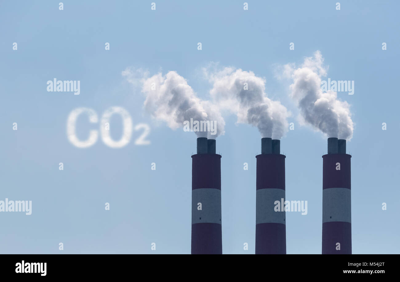 Co2-Emissionen Stockfoto