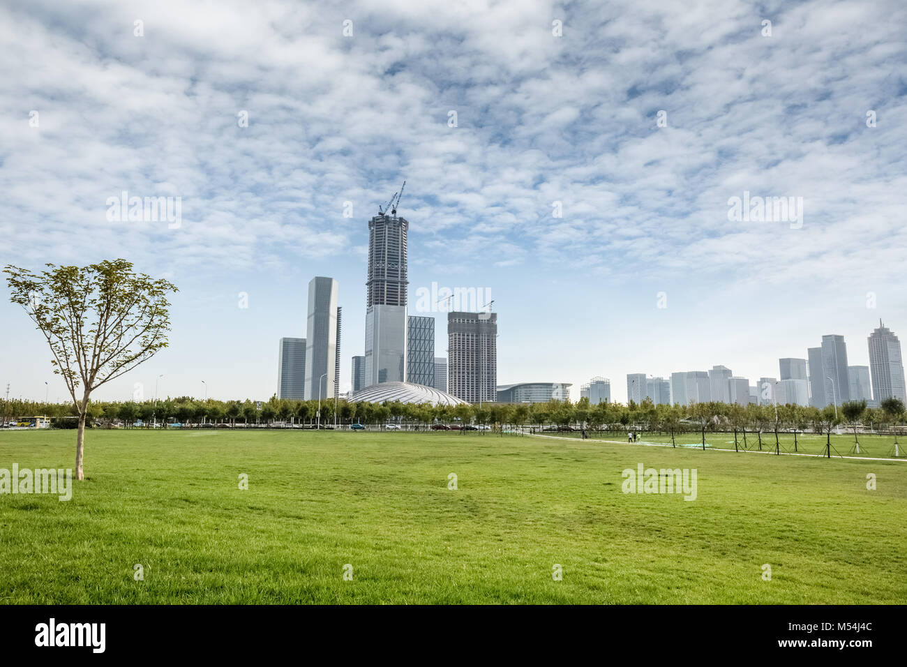 Green space Park auf neue Stadt Stockfoto