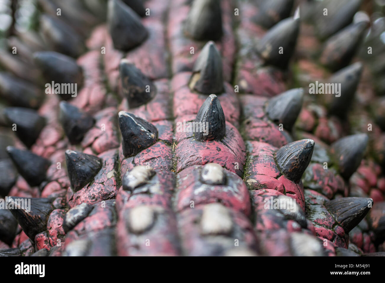 In der Nähe einer Stelle Spitzen eines ankylosaurus Dinosaurier Stockfoto