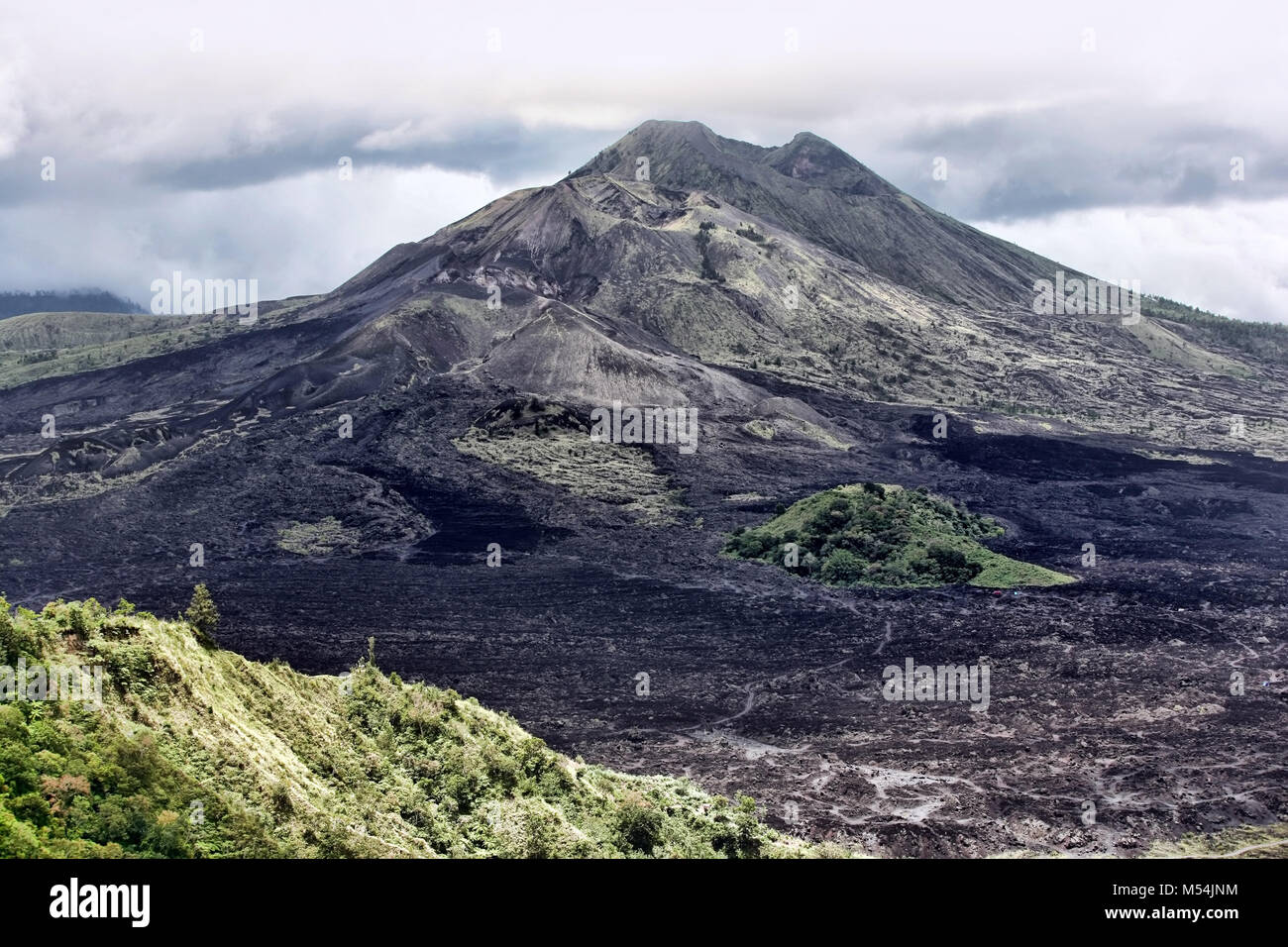 Kürzlich erwachten Vulkan Gunung-Batur Stockfoto