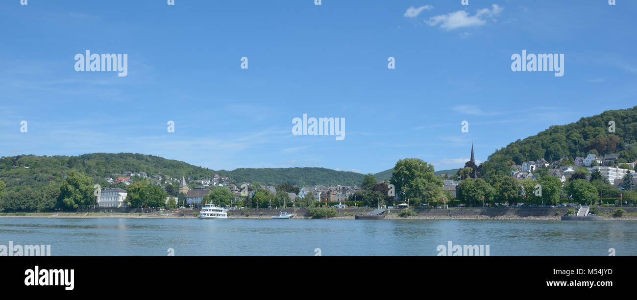 Linz am Rhein, am Rhein, RheinlandPfalz, Deutschland Stockfotografie