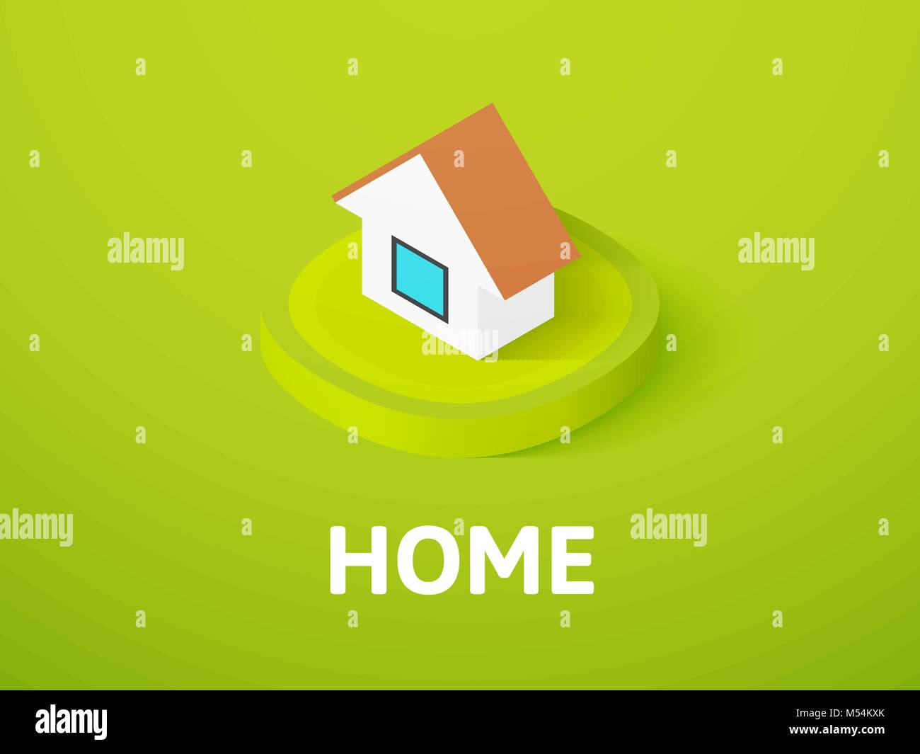 Home isometrische Symbol Farbe Hintergrund isoliert Stock Vektor