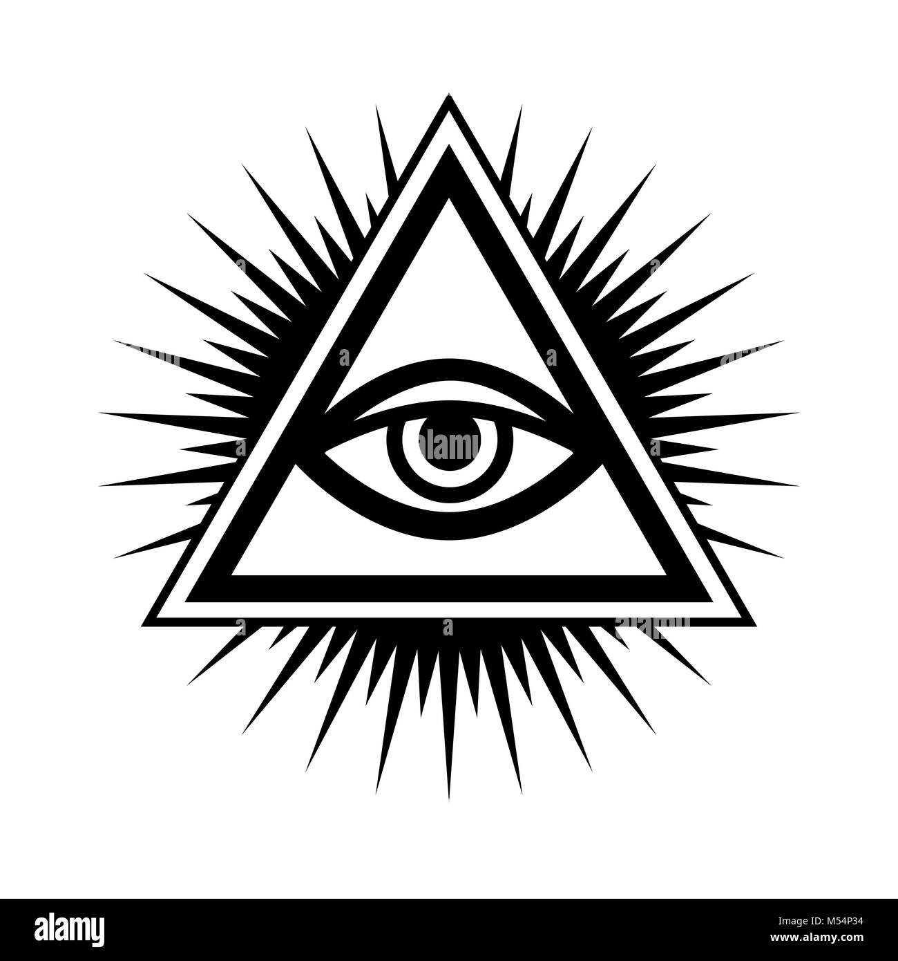 All-Seeing Eye (Das Auge der Vorsehung) Stockfoto