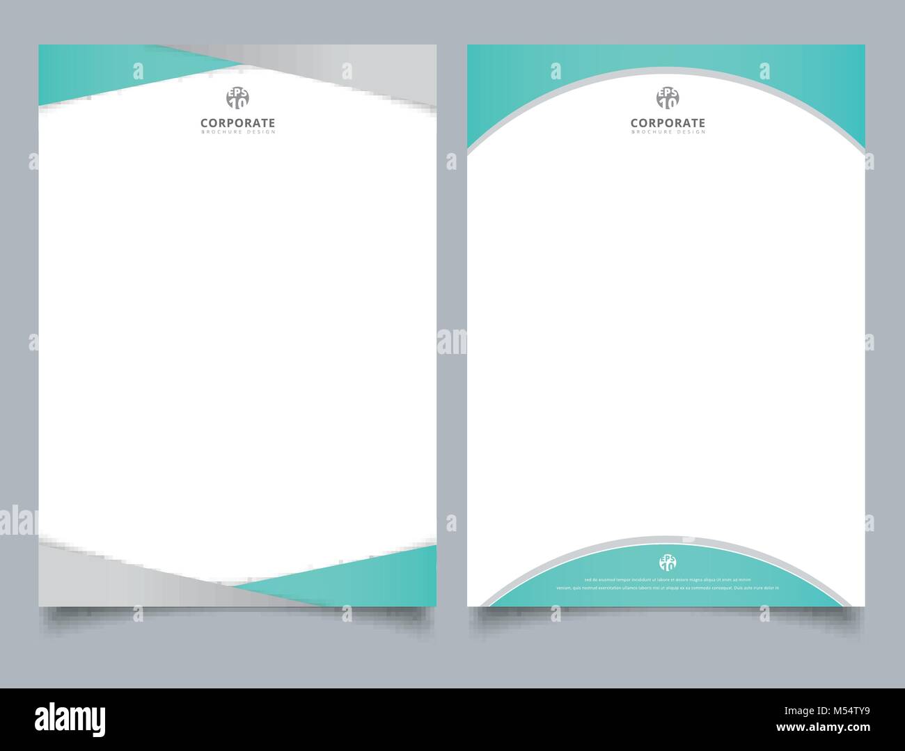 Abstrakt Kreativ Briefpapier Design Template Hellblau Geometrische Dreieck Und Kurve Form Overlay Auf Weissem Hintergrund Vector Illustration Stock Vektorgrafik Alamy