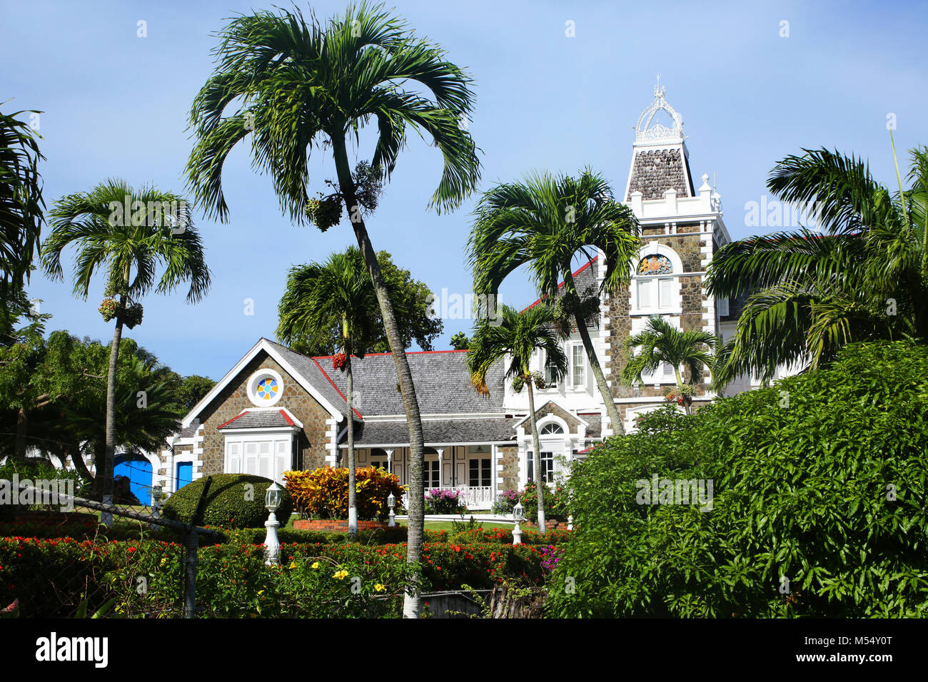 Das Government House, Morne Fortune, Castries, St. Lucia Stockfoto