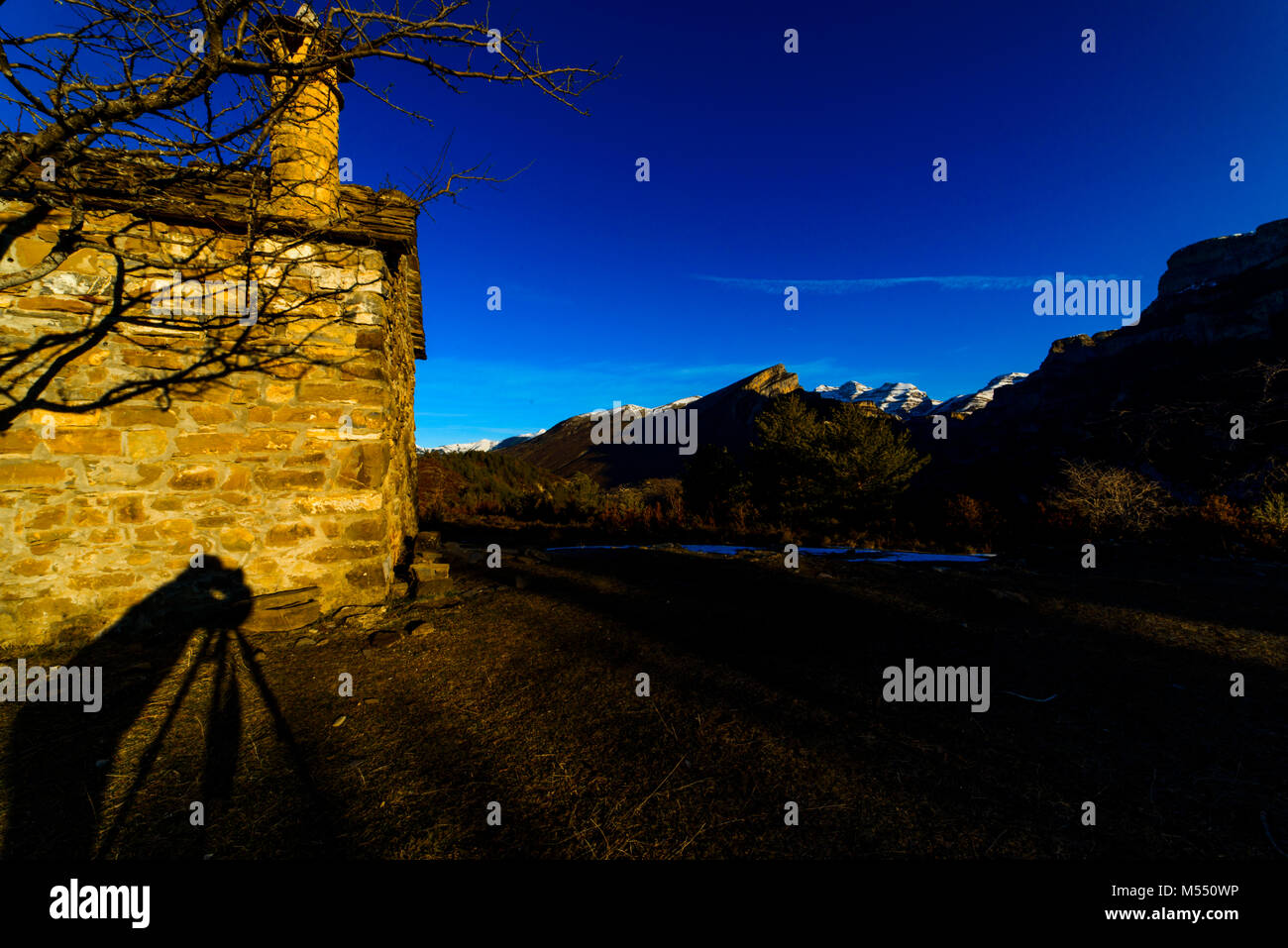 Añisclo Canyon (Huesca) Spanien, Pyrinees Berge, Winter Stockfoto