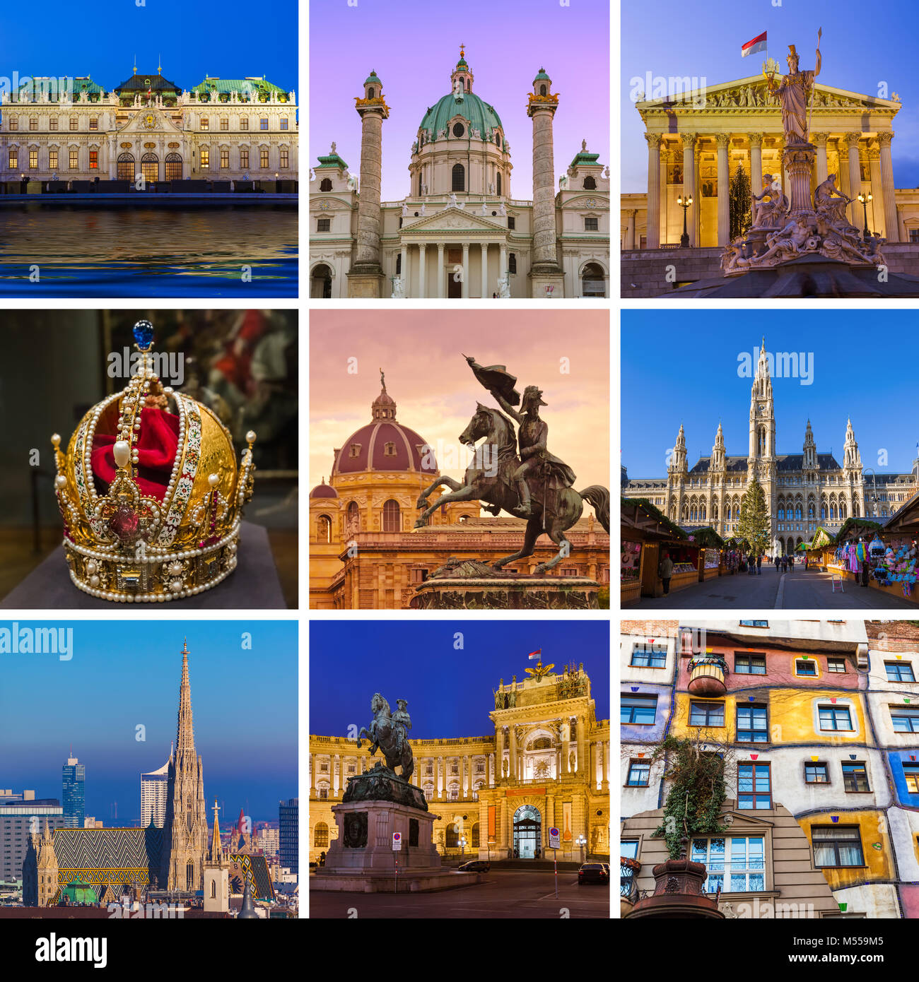 Collage aus Wien Österreich reisen Bilder (meine Fotos) Stockfoto
