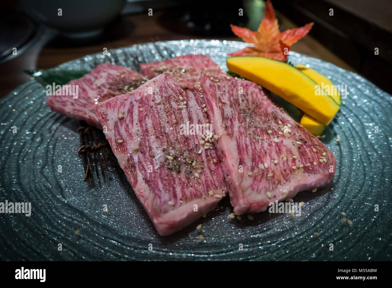 Hochwertige premium Wagyu Beef in Tokio, Japan Stockfoto