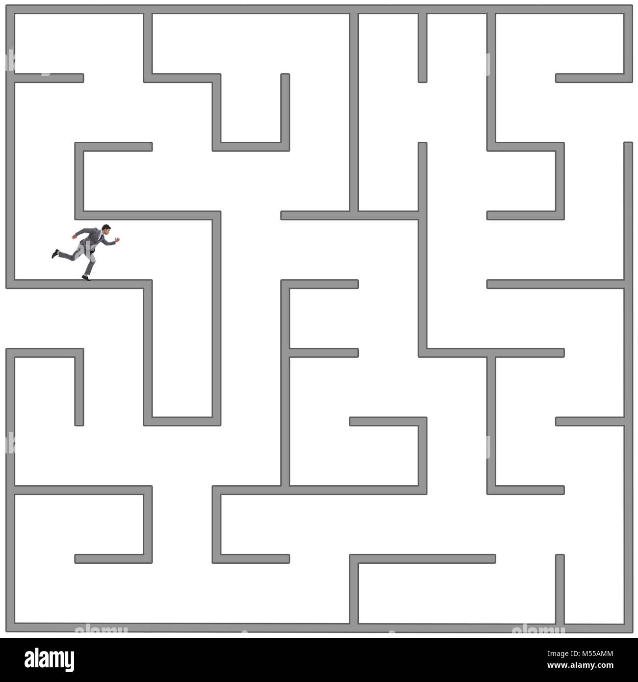 Unternehmer, die versuchen, aus dem Labyrinth Labyrinth zu entkommen