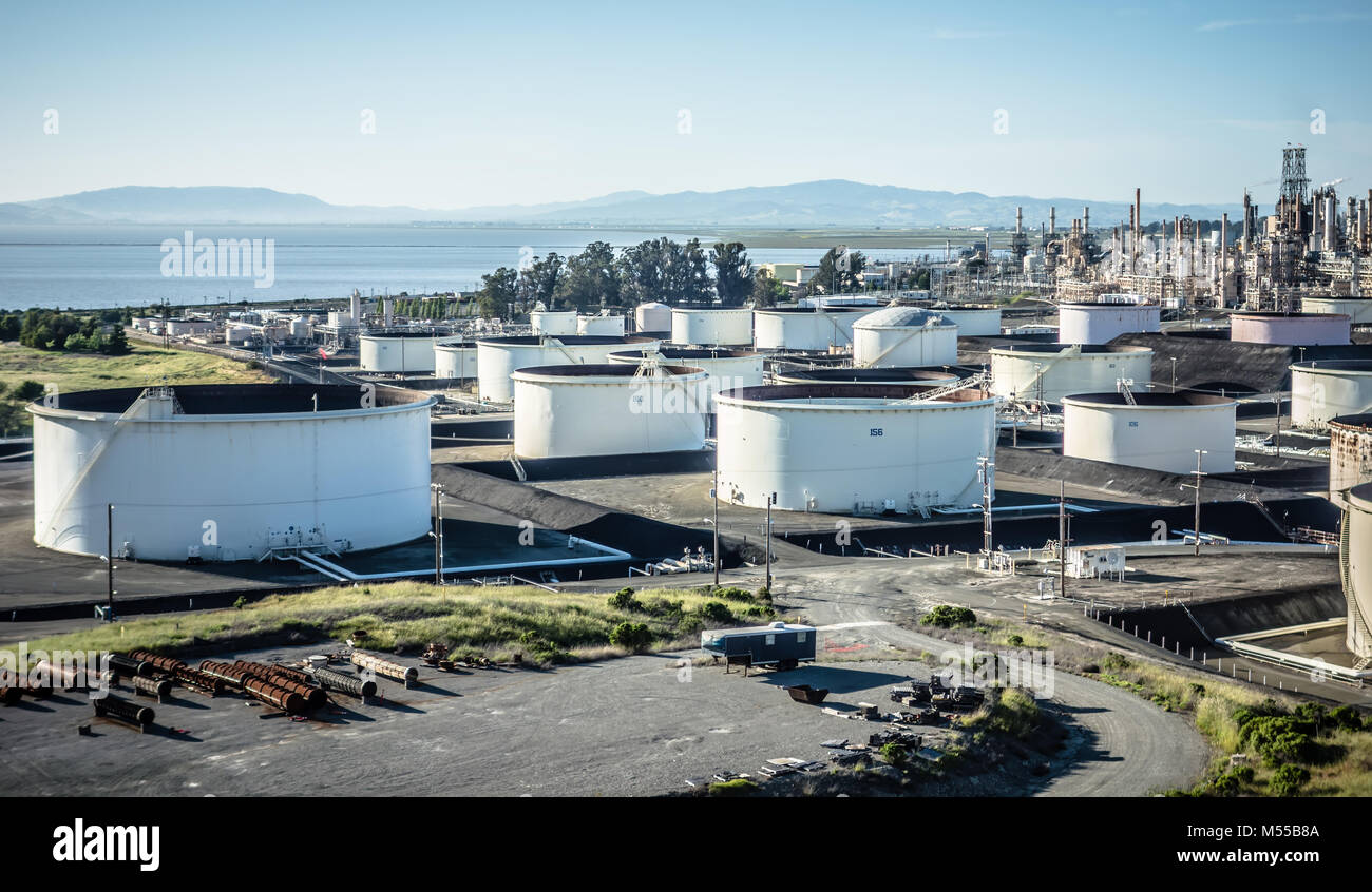 Erdöl Kraftstoff Industrie Raffinerie in Kalifornien, USA Stockfoto