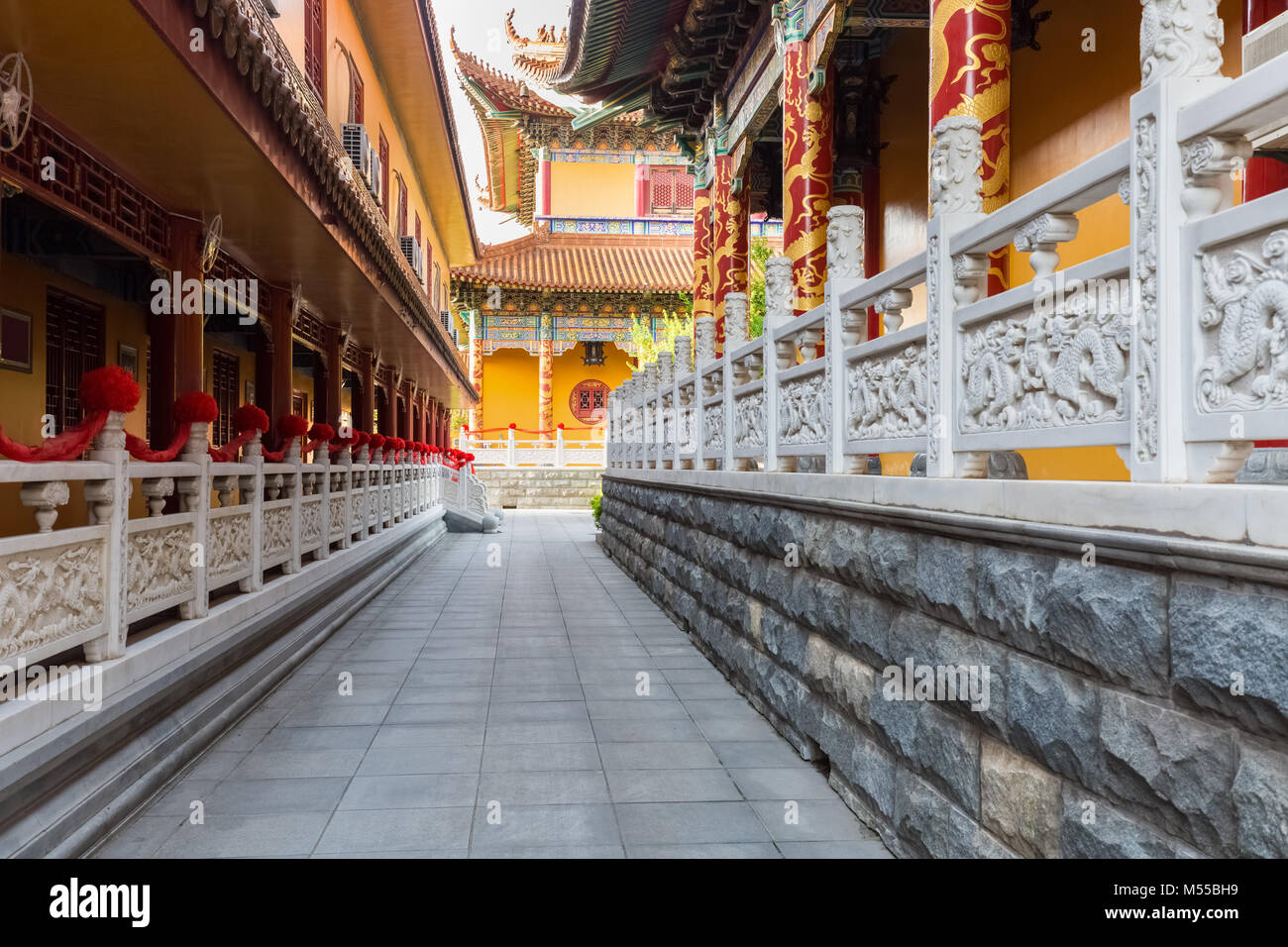 Buddhistische Tempel Innenhöfe closeup Stockfoto