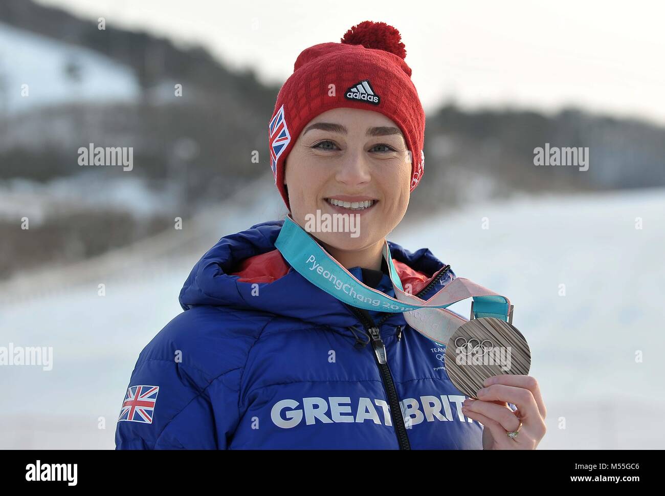 Pyeongchang, Südkorea. 20. Februar, 2018. Laura Deas (GBR) und die