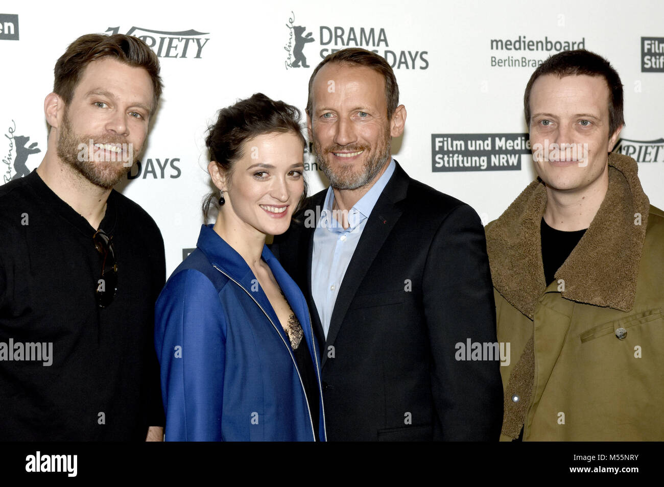 Berlin, Deutschland. 19 Feb, 2018. Ken Duken, Friederike Becht, Wotan Wilke Möhring und August Diehl beim Fotoshooting zu 'Parfum' auf der Berlinale 2018/68. Internationalen Filmfestspiele Berlin im Zoo Palast. Berlin, 19.02.2018 | Verwendung weltweit Quelle: dpa/Alamy leben Nachrichten Stockfoto