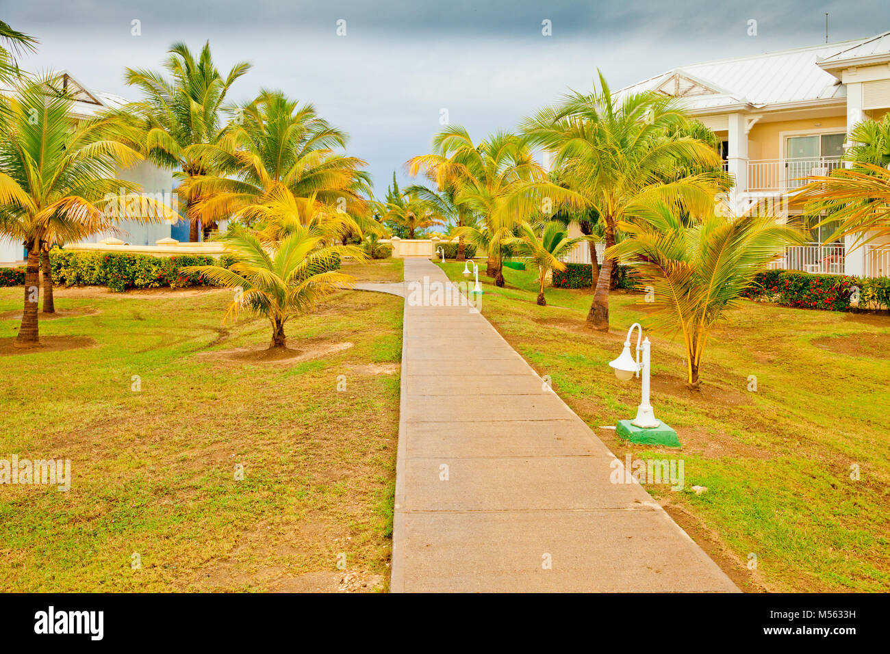 Häuser am Strand von Varadero, Kuba Stockfoto