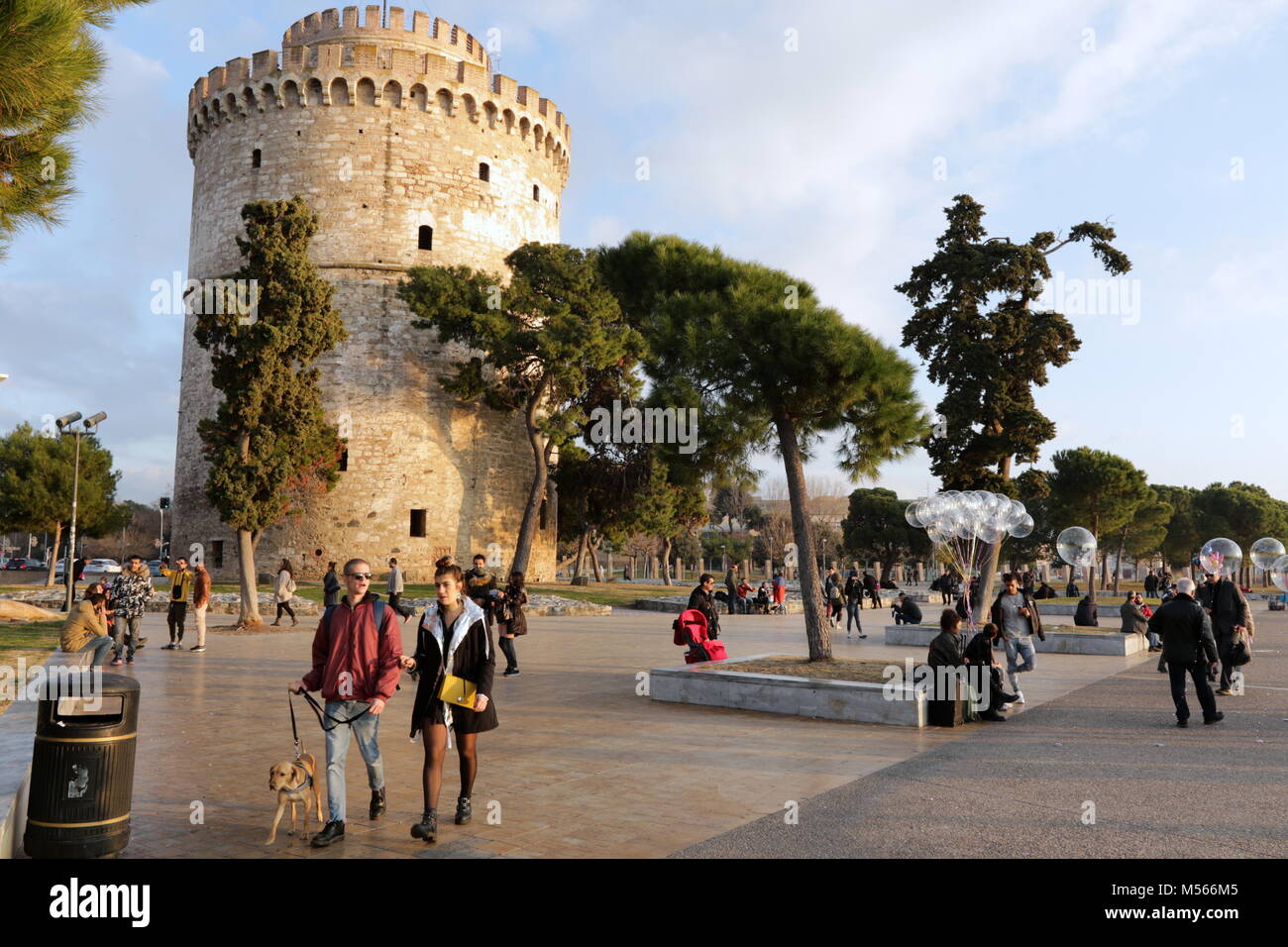 Blick auf die Stadt Thessaloniki, die zweitgrößte Stadt in Griechenland und Griechenland zweiten großen wirtschaftlichen, industriellen, kommerziellen und politischen Zentrum. Stockfoto