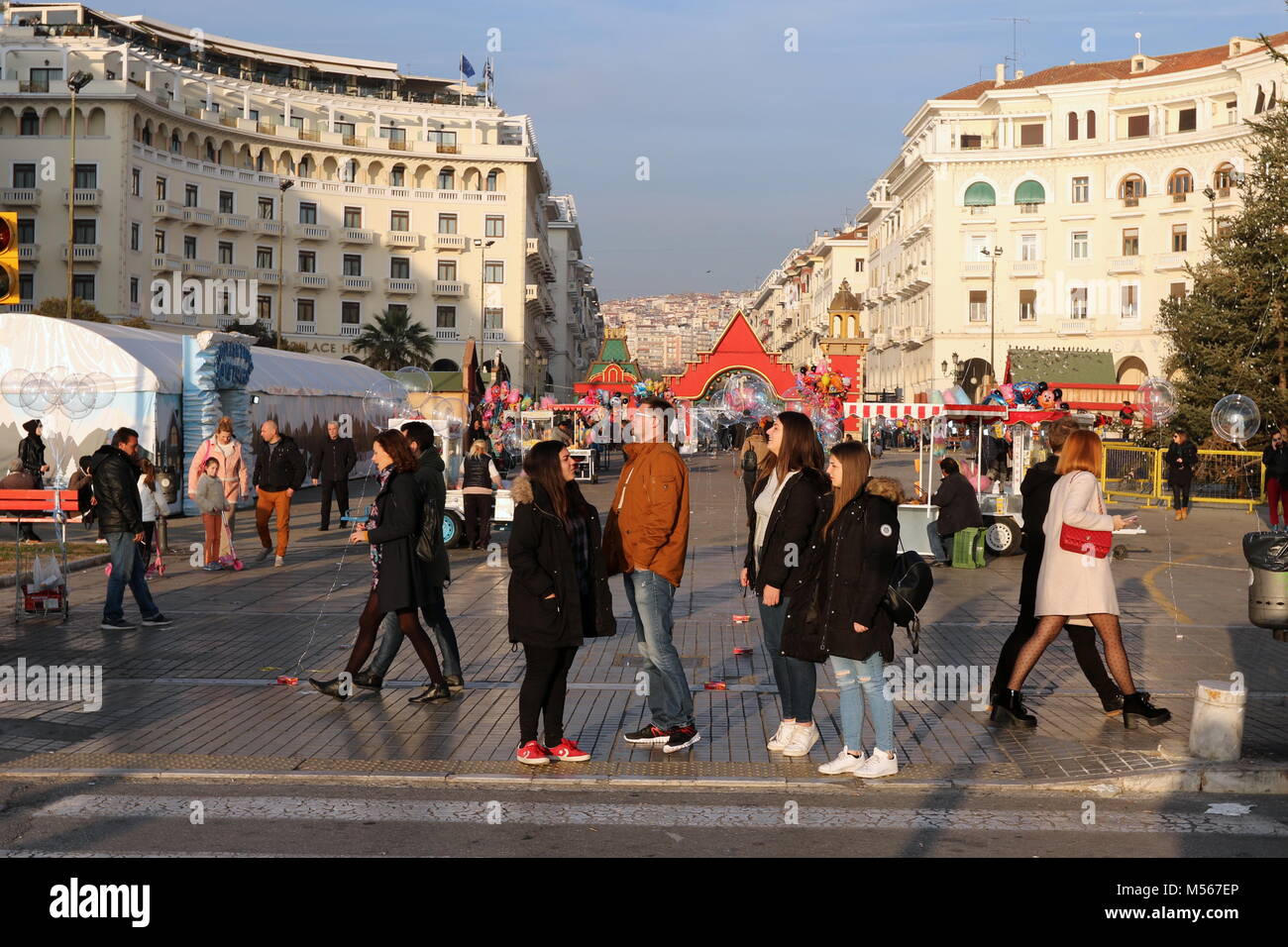 Aristoteles-Platz, Thessaloniki, Griechenland Stockfoto