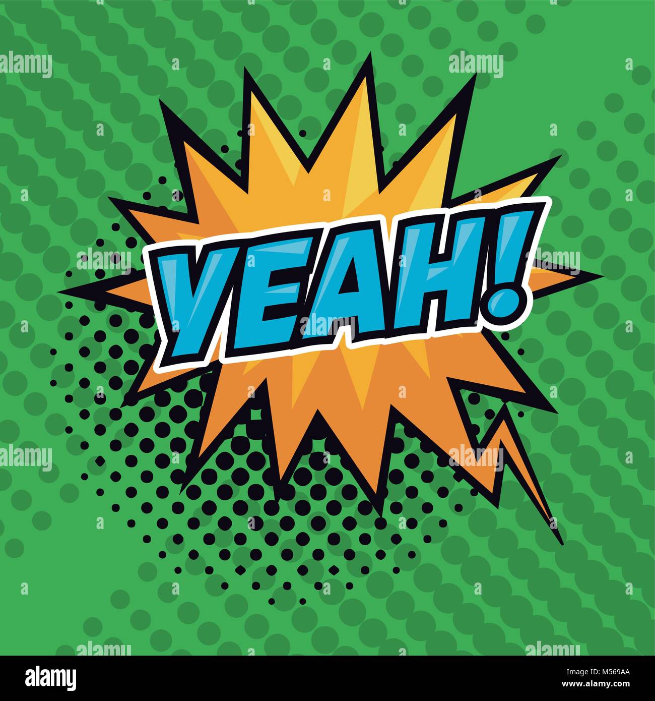 Ja Pop Art Blase Stock Vektor