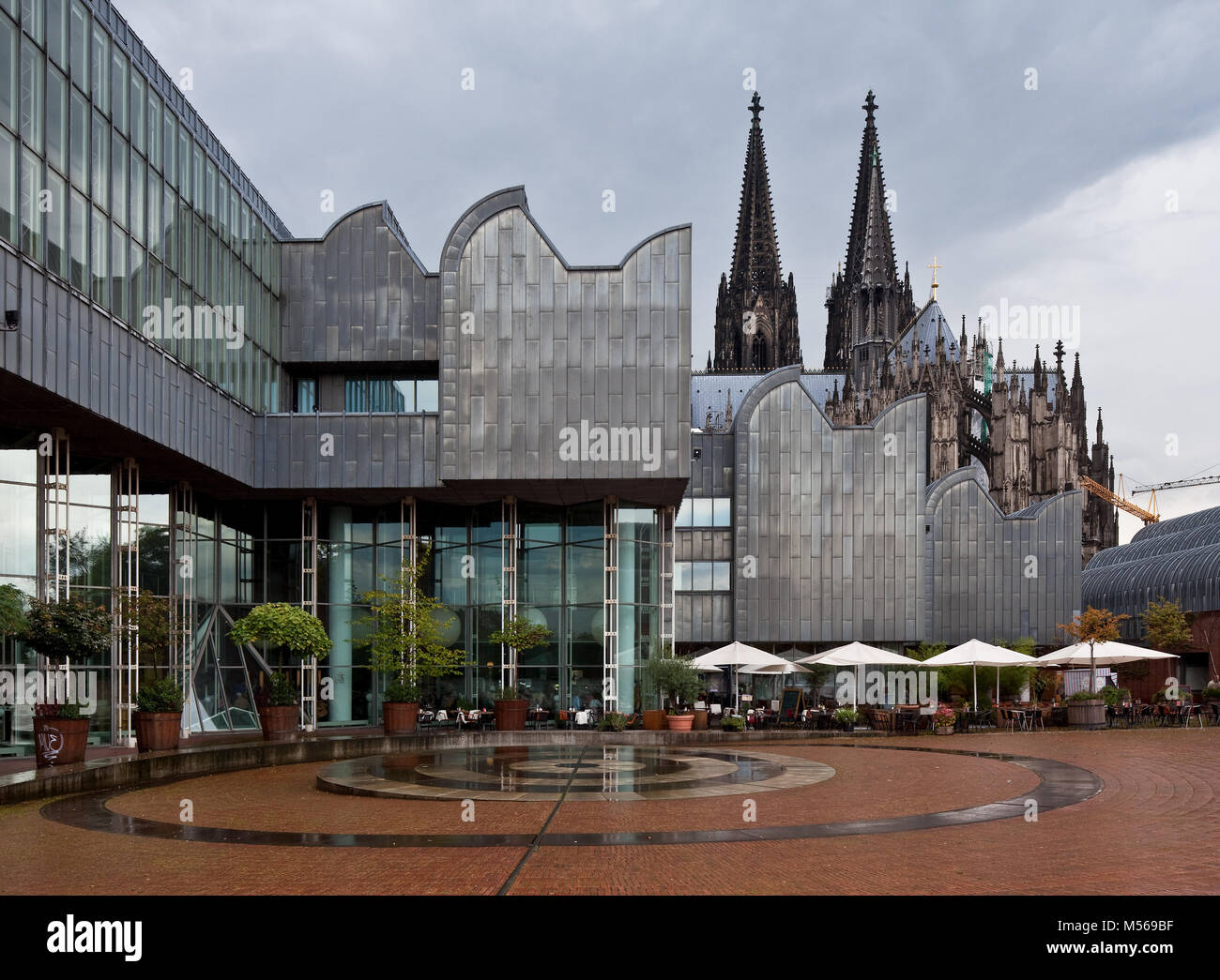 Köln, Museum Ludwig und Wallraf-Richartz-Museum, Busmann-Haberer. Bau, 1986-2001 Stockfoto