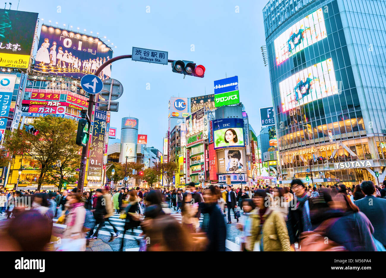 Shibuya Crossing Tokyo Japan Hachiko Square Stockfoto