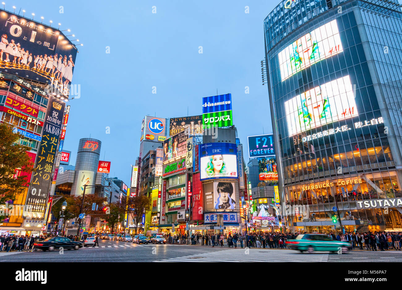 Tokyo Shibuya Crossing Japan Hachiko Square Stockfoto