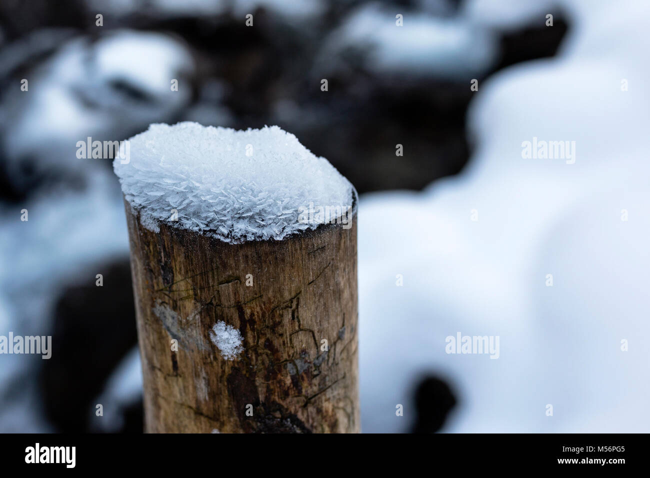 Hölzerne Säule Stockfoto