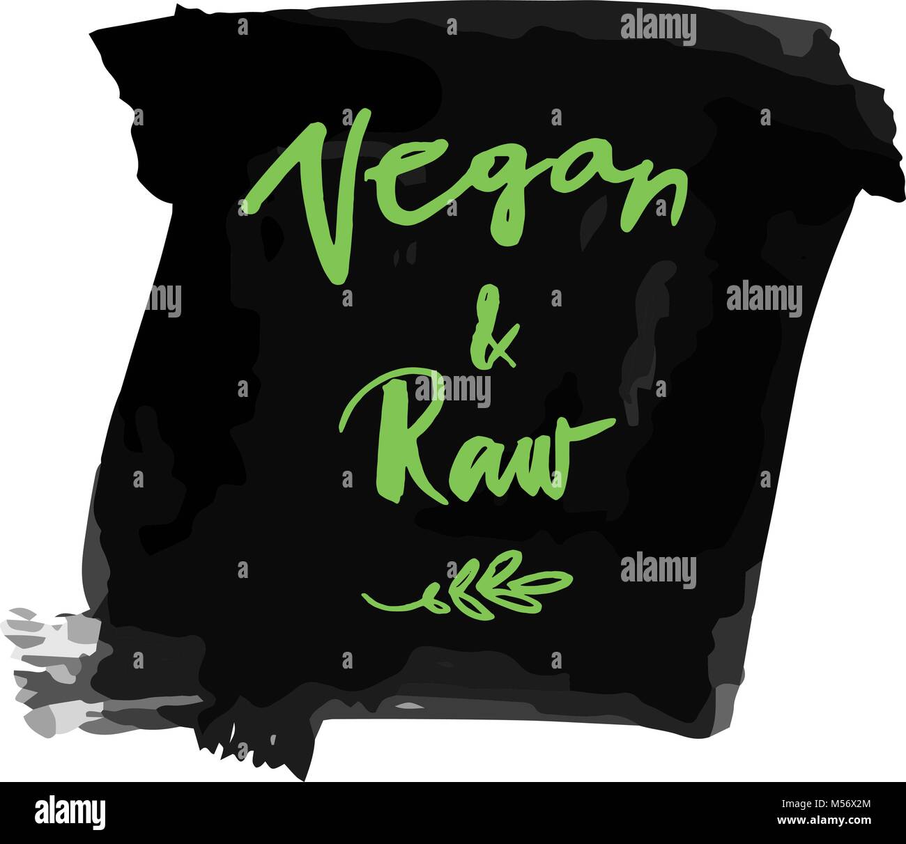 Vektor vegan und roh Label Stock Vektor