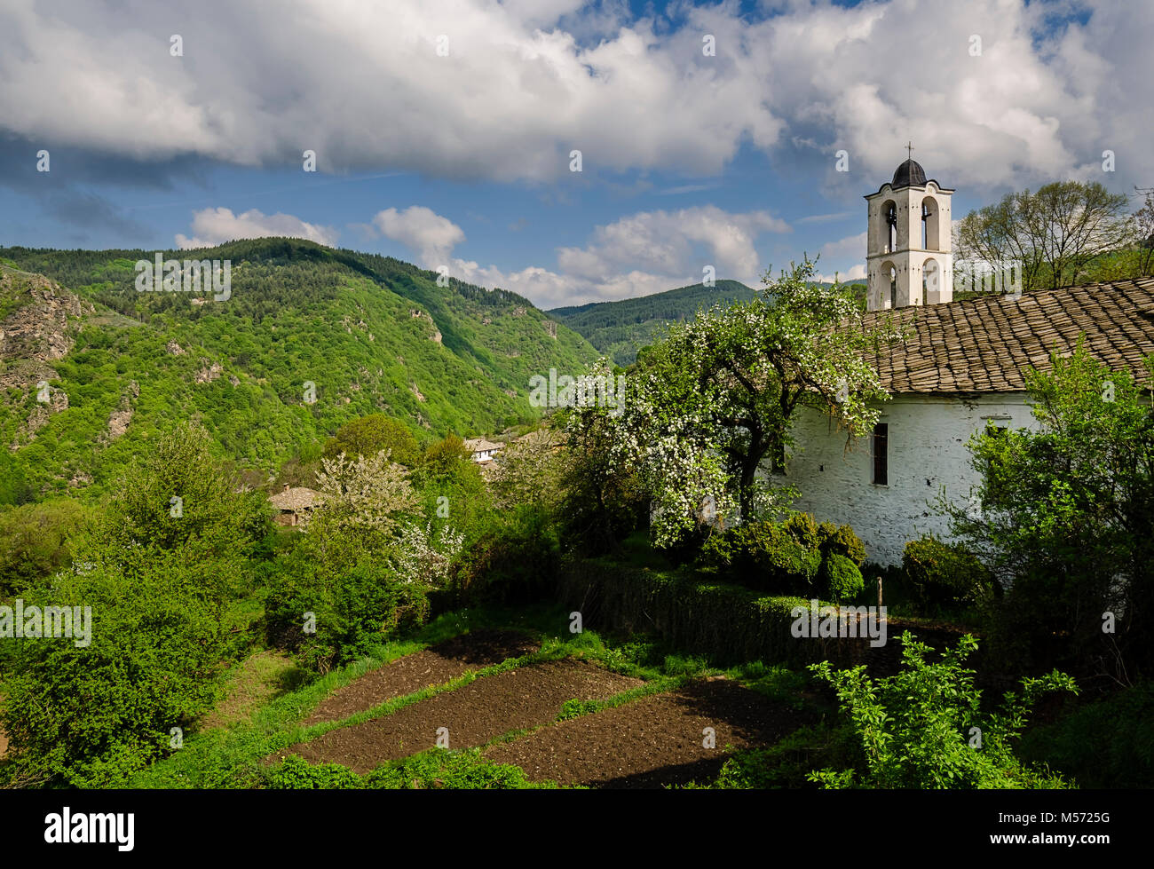 Kovachevitsa einem kleinen Dorf im Westlichen Rhodopen Berg