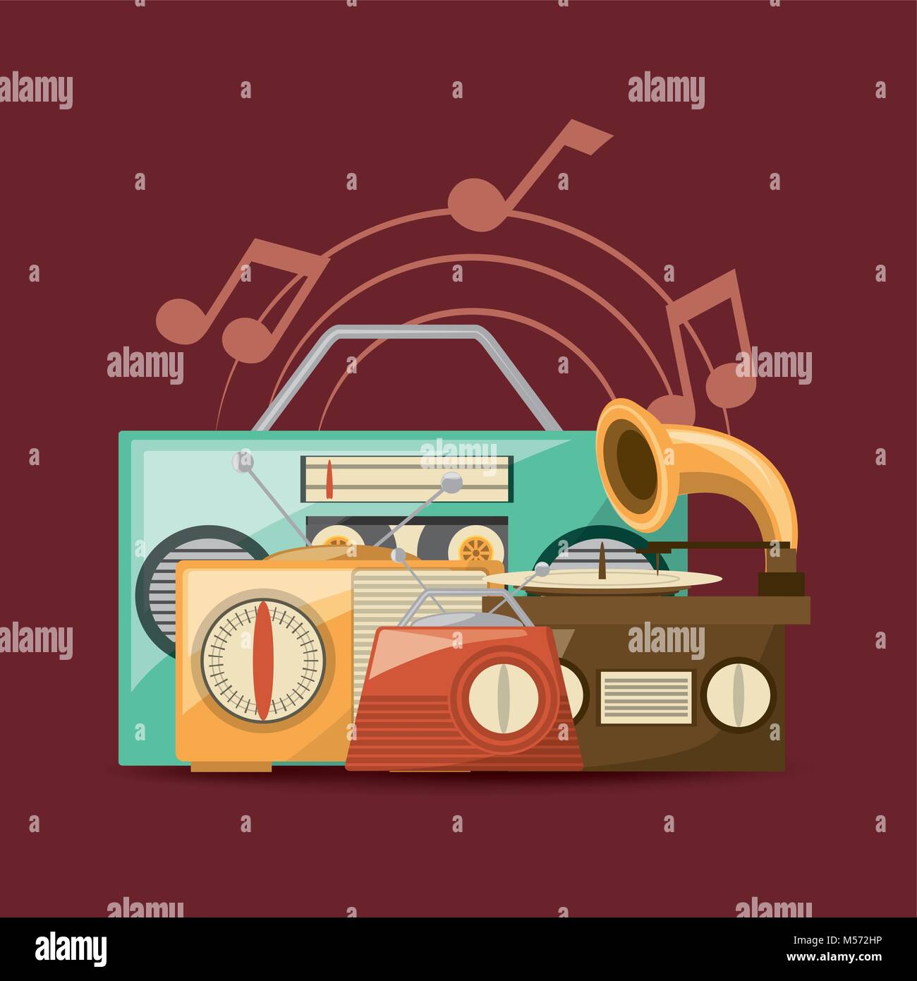 Retro Musik design Stock Vektor