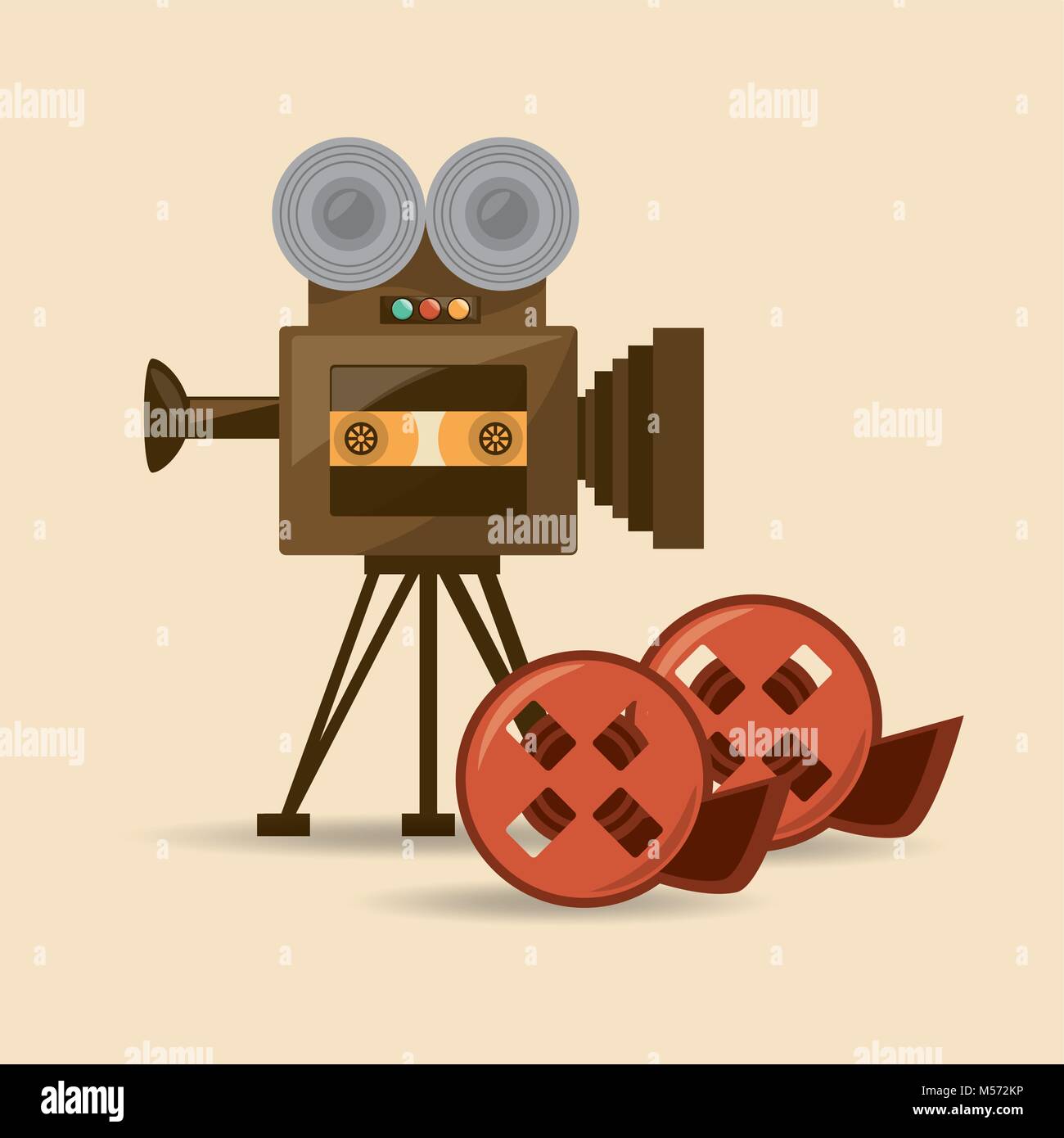 Retro videocamera Design Stock Vektor