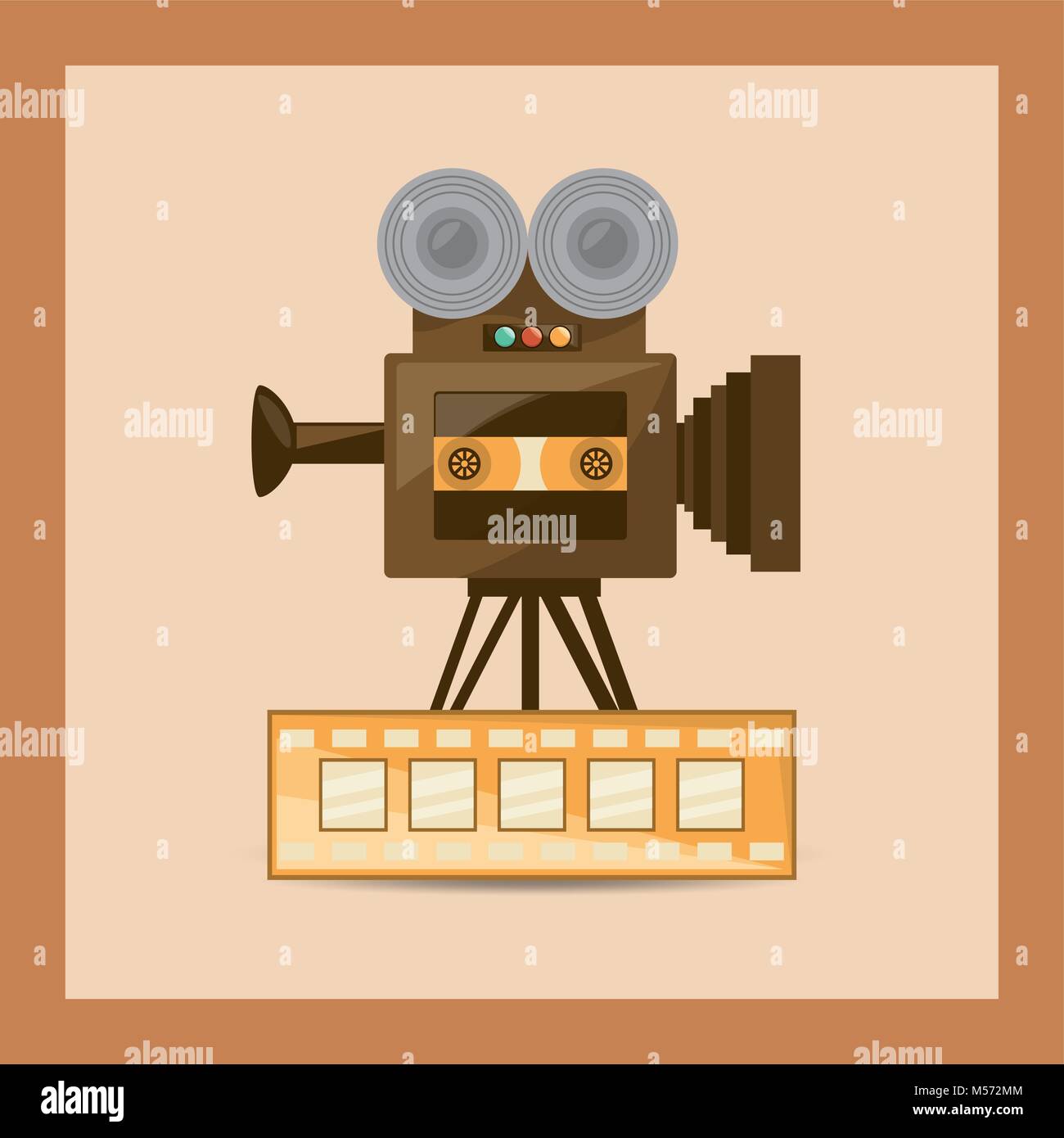 Retro videocamera Design Stock Vektor