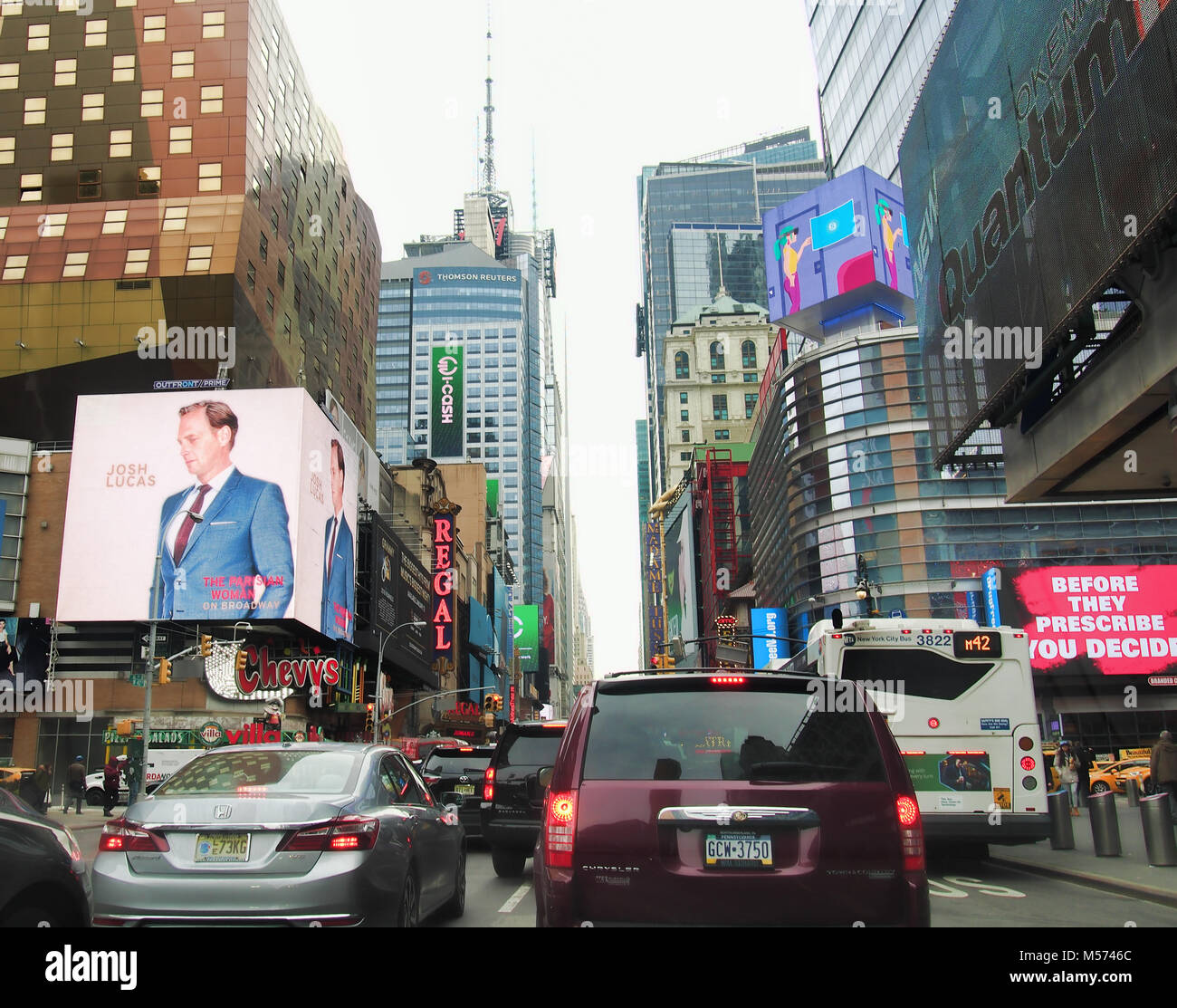 Times Square Stau Stockfoto