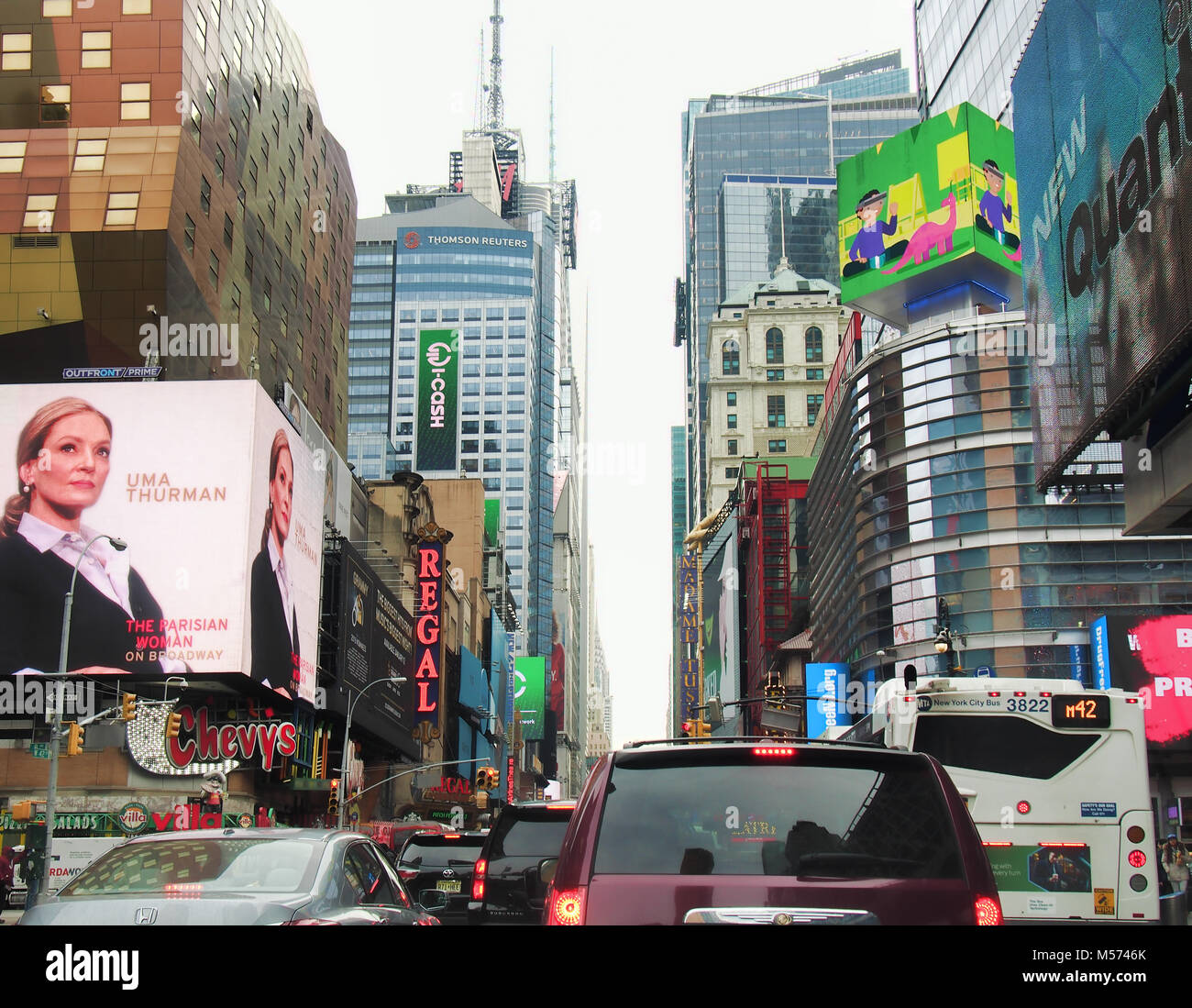 Times Square Stau Stockfoto