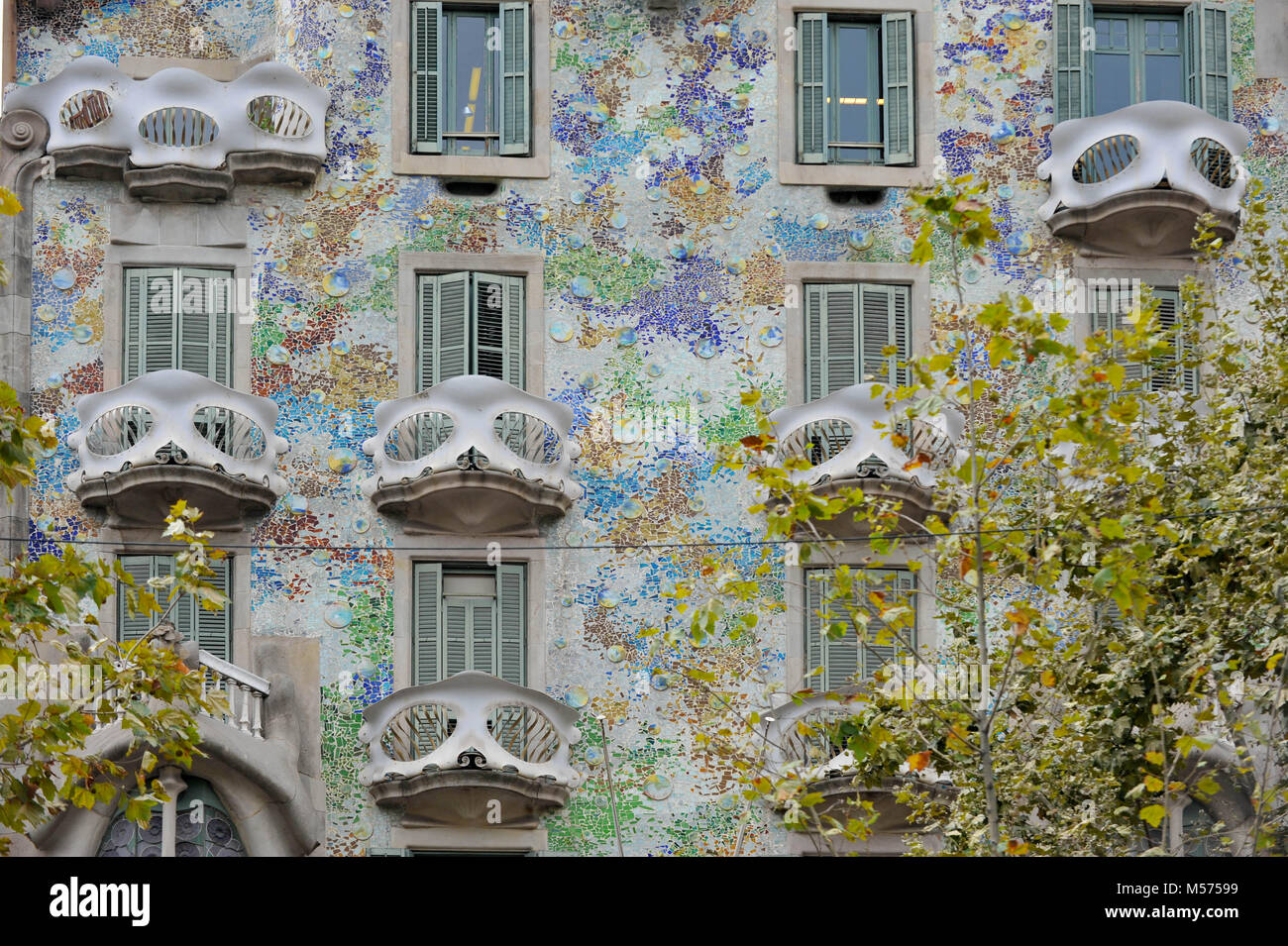 Barcelona, Katalonien. Spanien. Casa Batllo von Antoni Gaudì. Stockfoto