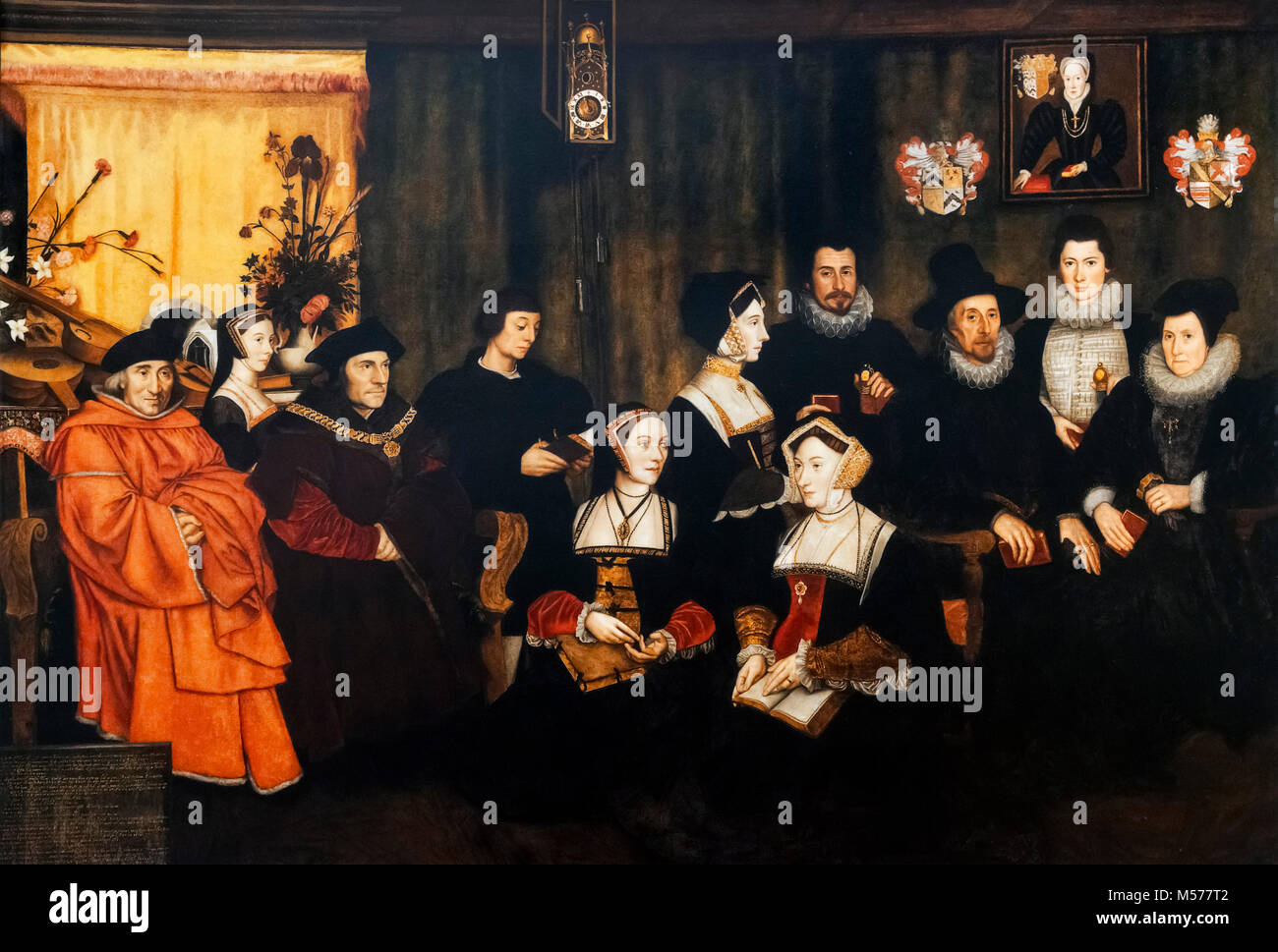 Sir Thomas More und seine Familie von Rowland Lockey, 1593 Stockfoto