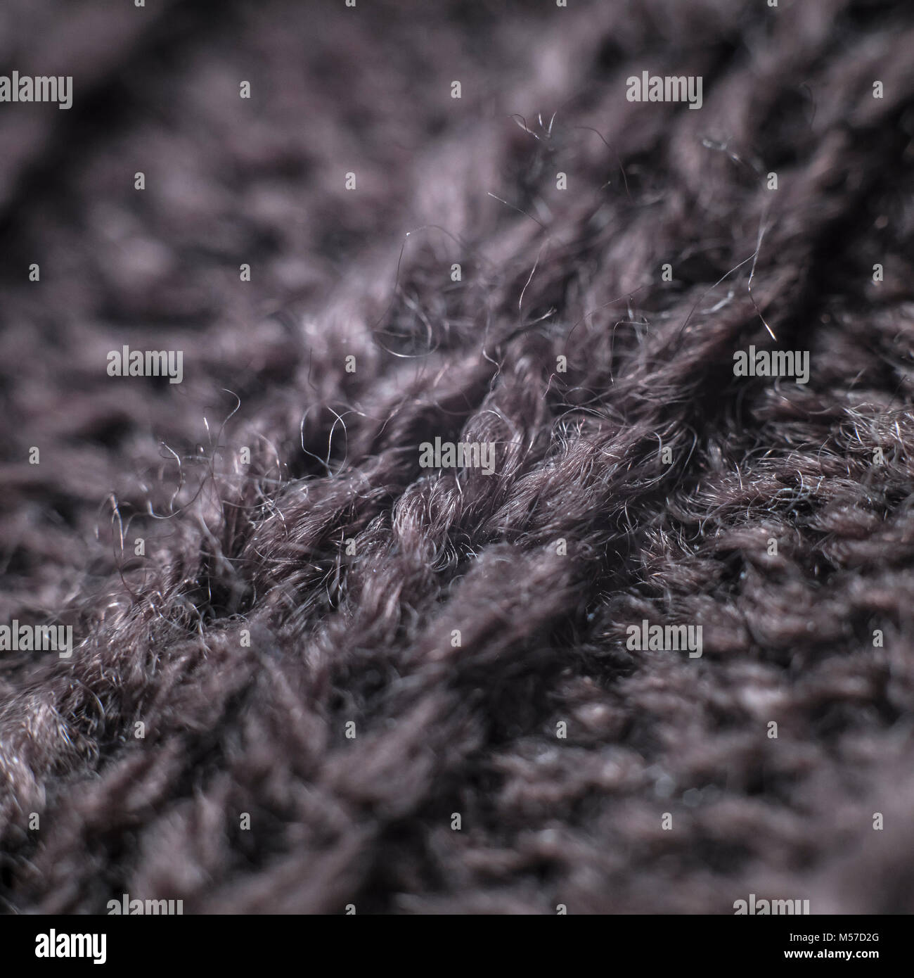 Gestrickte Wolle Hintergrund, geringe Tiefenschärfe Stockfoto