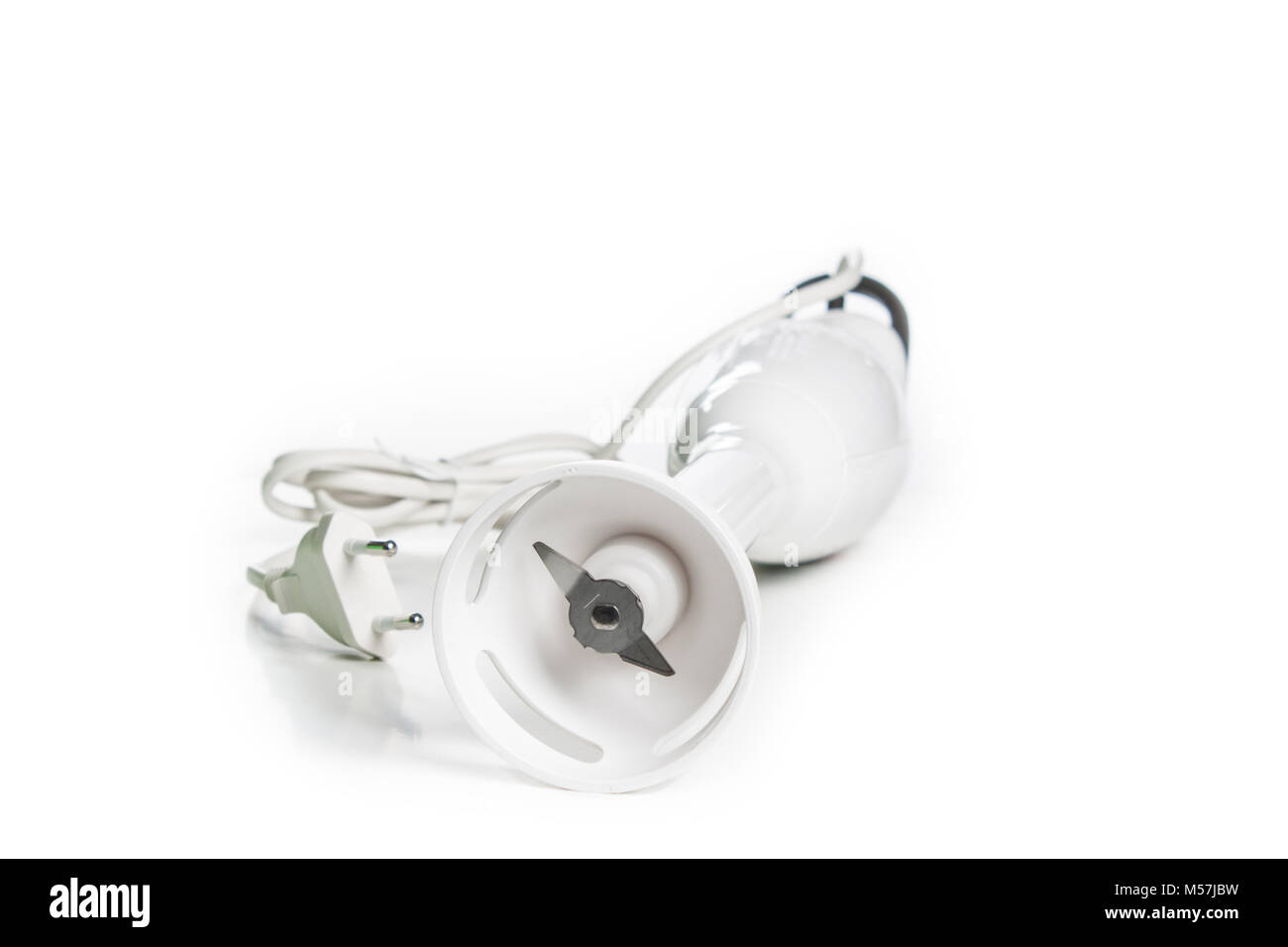 Hand Mixer auf einem weißen Hintergrund. Stockfoto