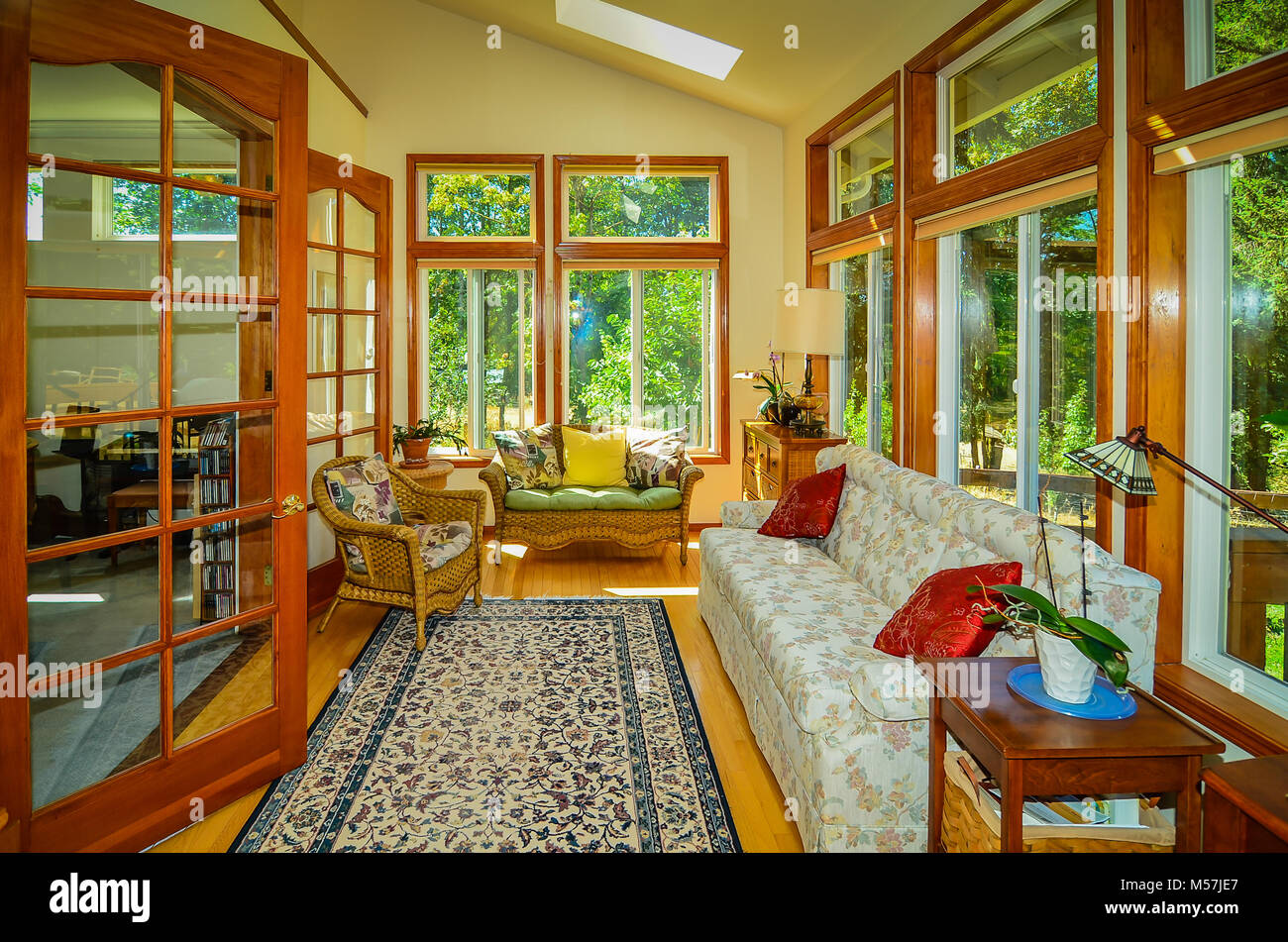 Country Home Style auf der Ackerfläche, im Pazifischen Nordwesten, USA Stockfoto