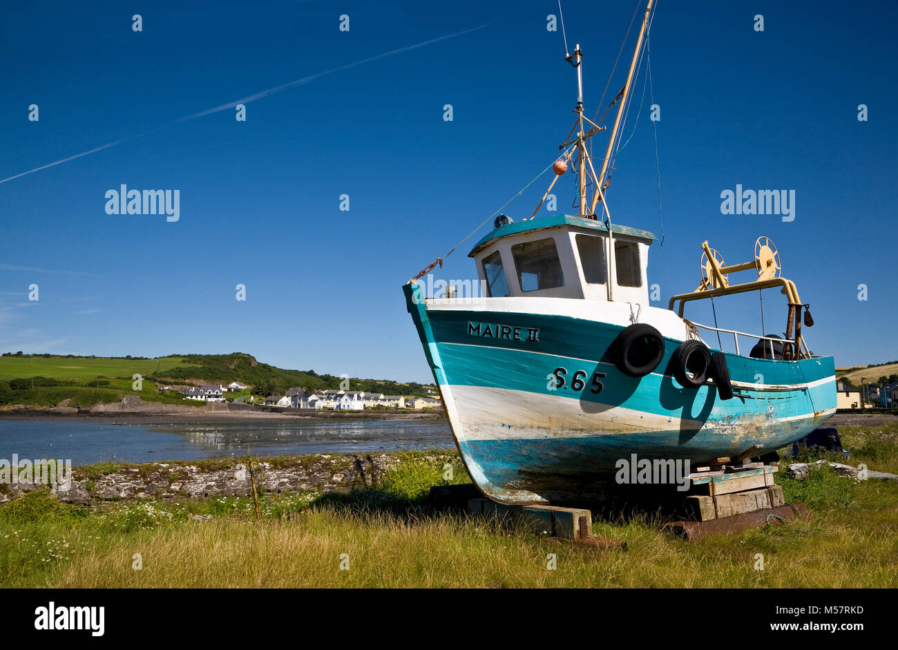 Athurstown Fischerhafen, liegt am Hafen von Waterford, County Wexford, Irland Stockfoto