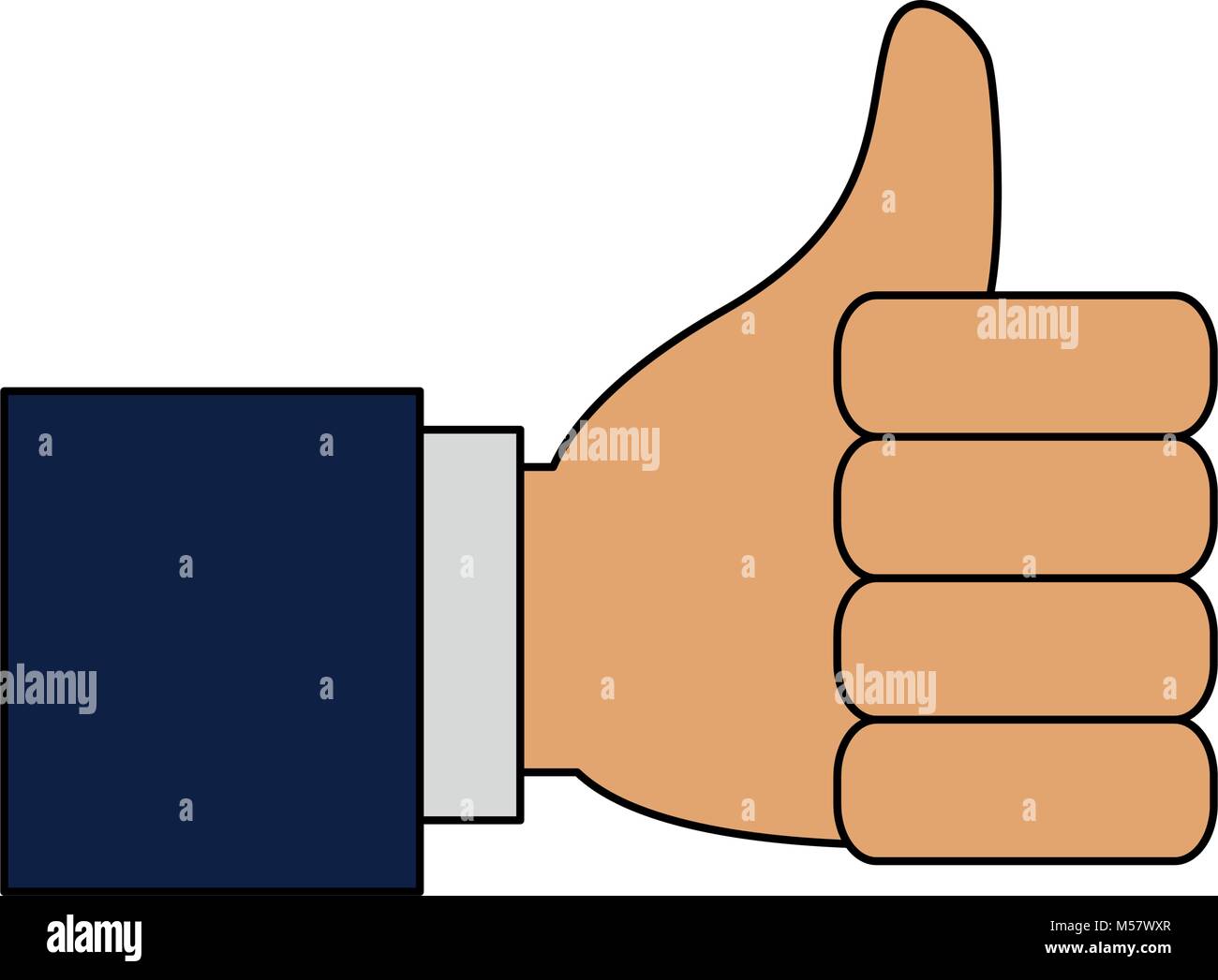 Hand mit Daumen hoch, Symbol Stock-Vektorgrafik - Alamy