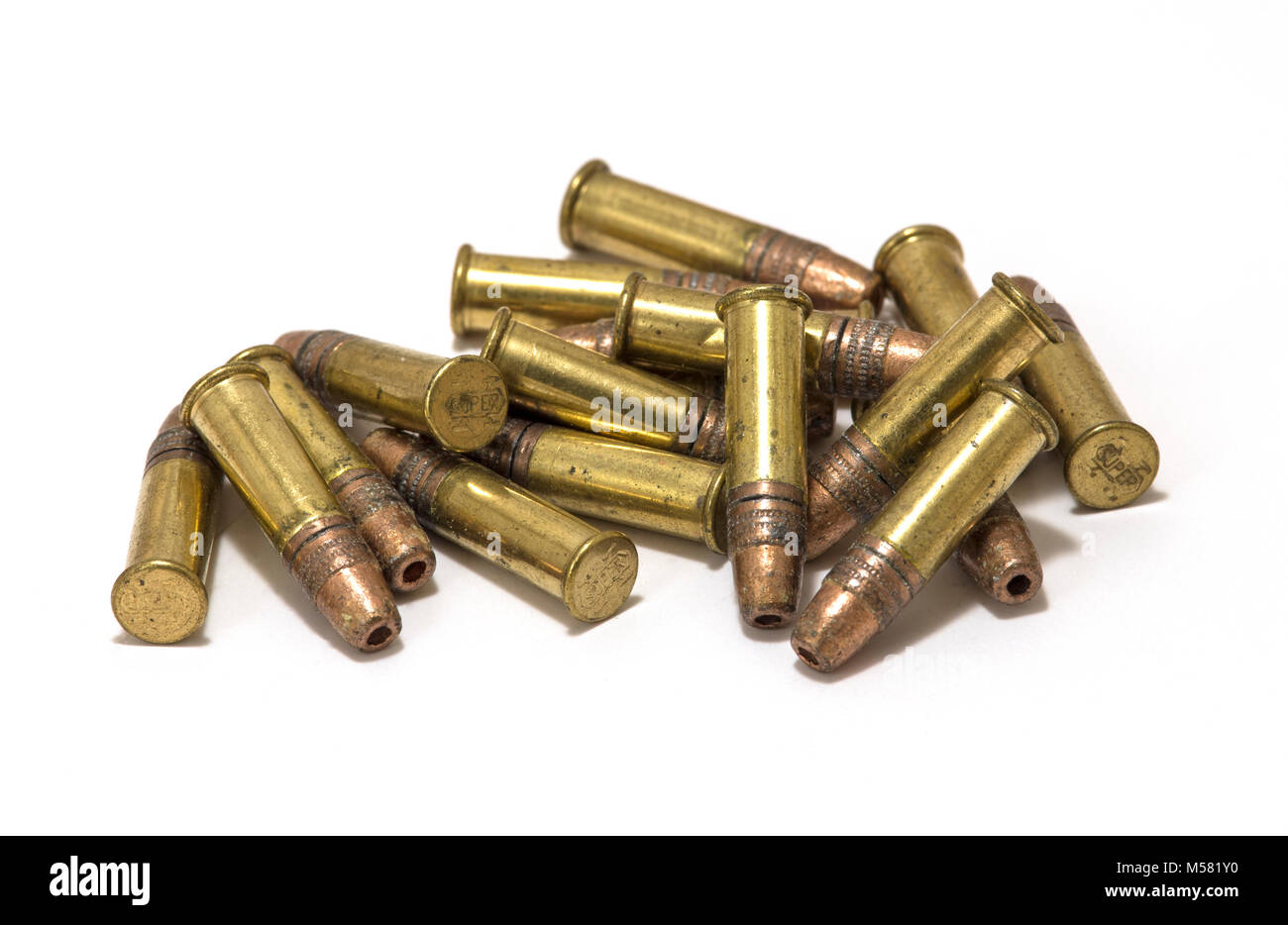 .22 Hollow point Munition Stockfoto