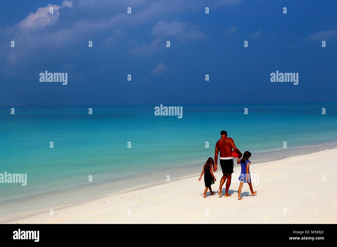 Das Leben ist ein Strand Stockfoto