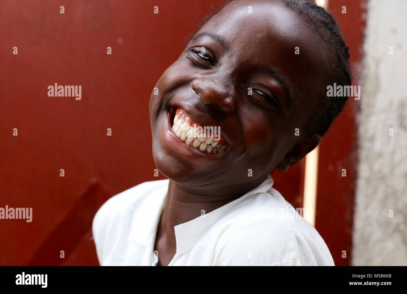 Smiing Happy girl Stockfoto
