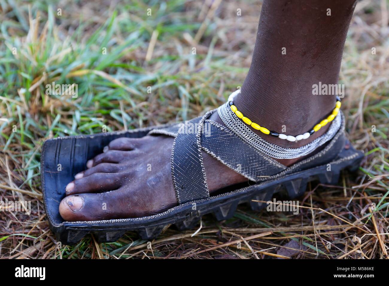 Masai Schuh Stockfoto